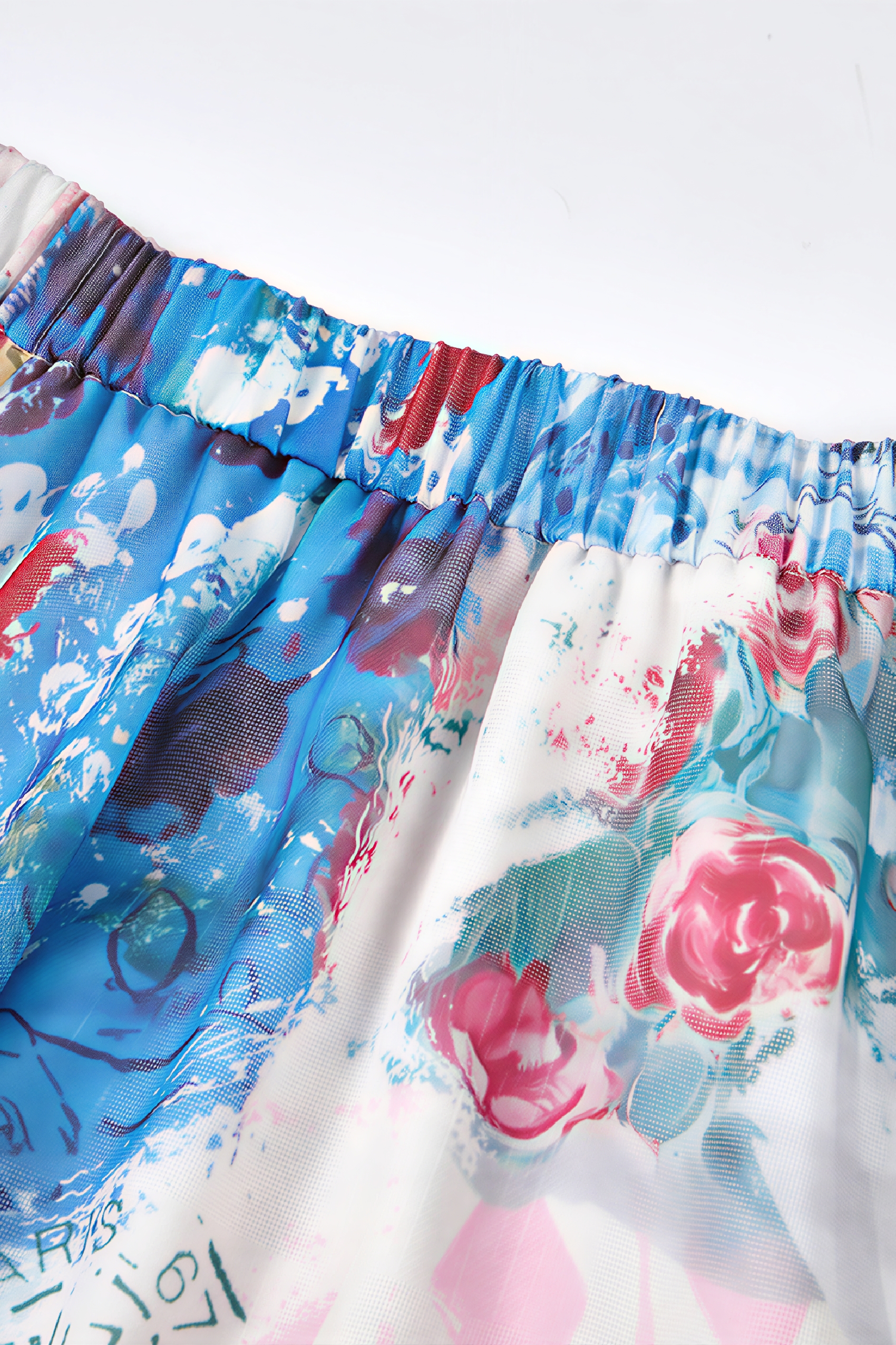 Artistic Lace Floral A-Line Skirt