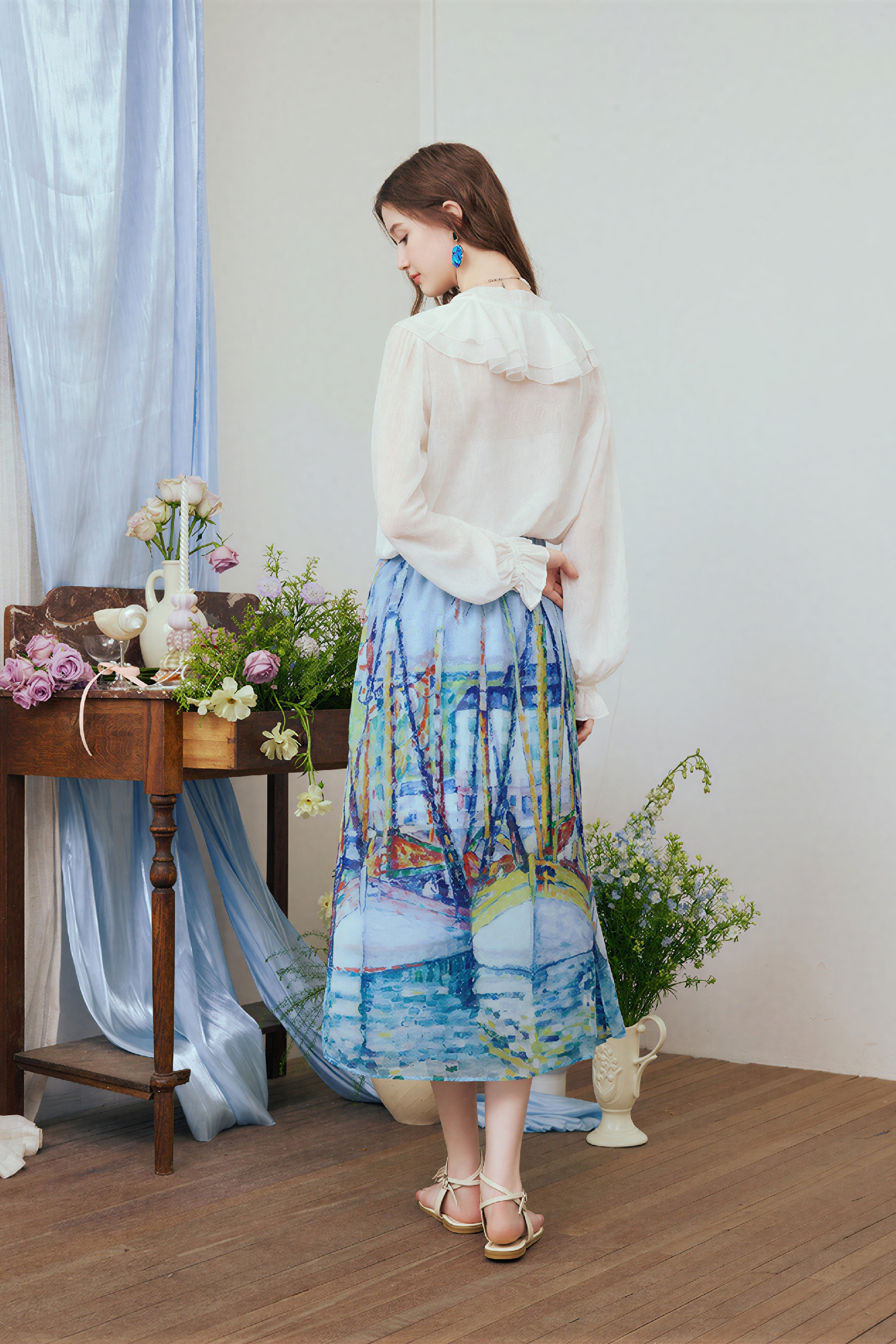 Vintage French-Style High-Waisted Skirt | LYONSENS Women's Fashion