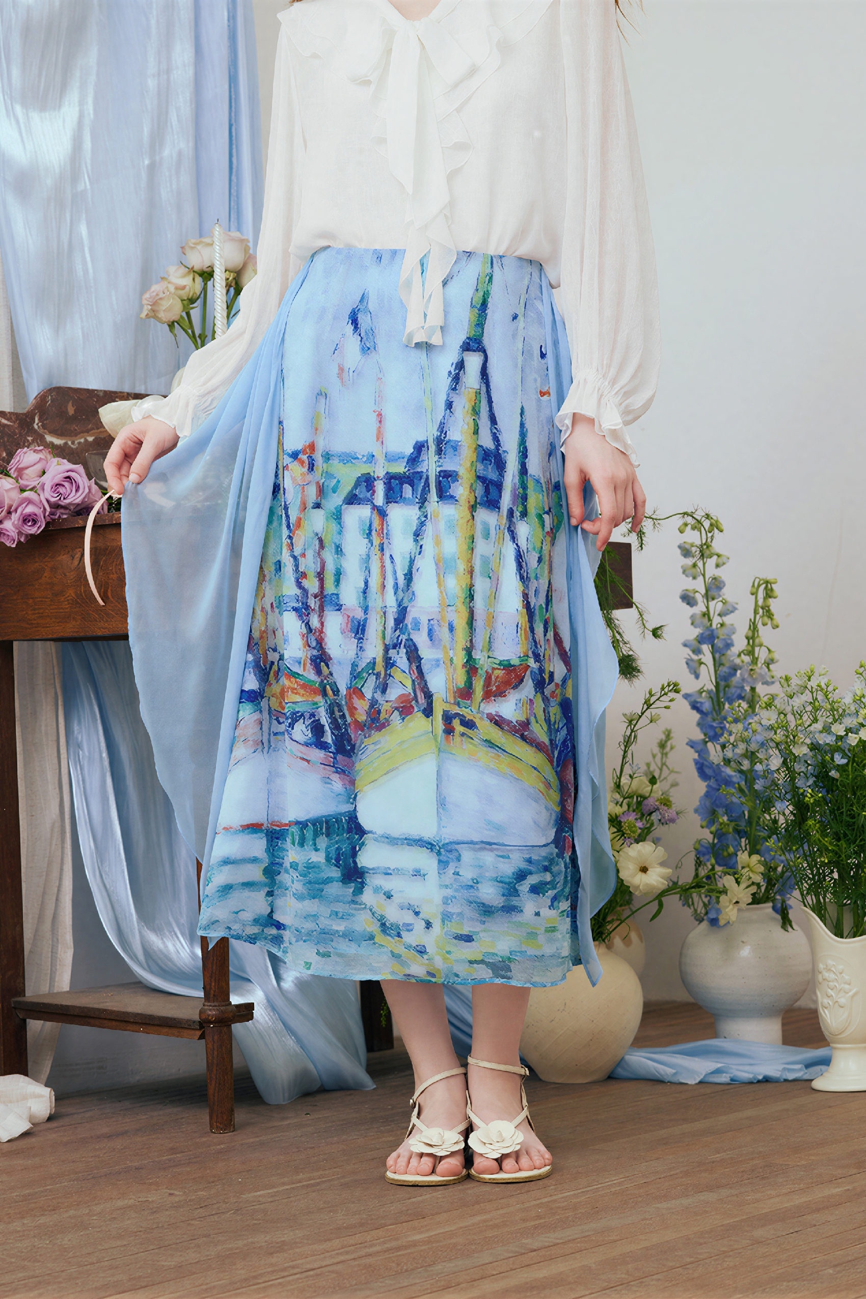 Vintage French-Style High-Waisted Skirt | LYONSENS Women's Fashion
