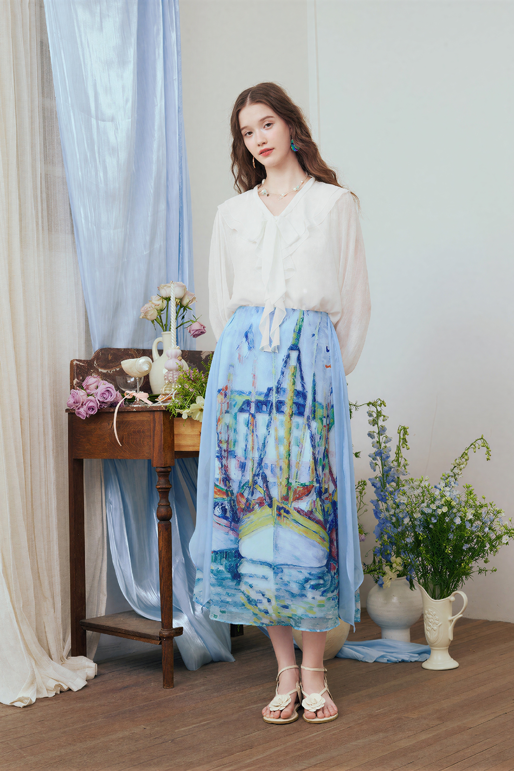Vintage French-Style High-Waisted Skirt | LYONSENS Women's Fashion