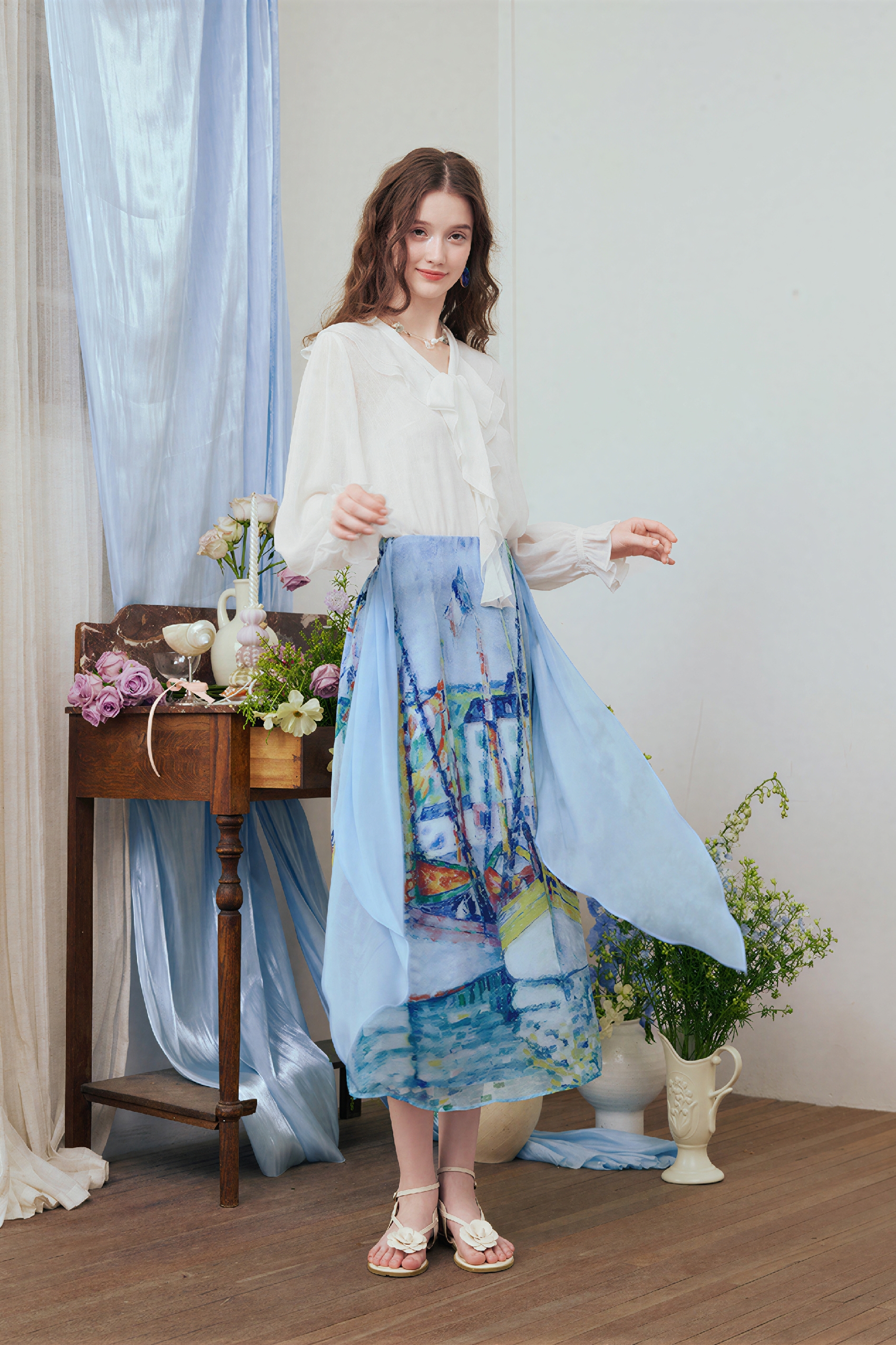Vintage French-Style High-Waisted Skirt | LYONSENS Women's Fashion