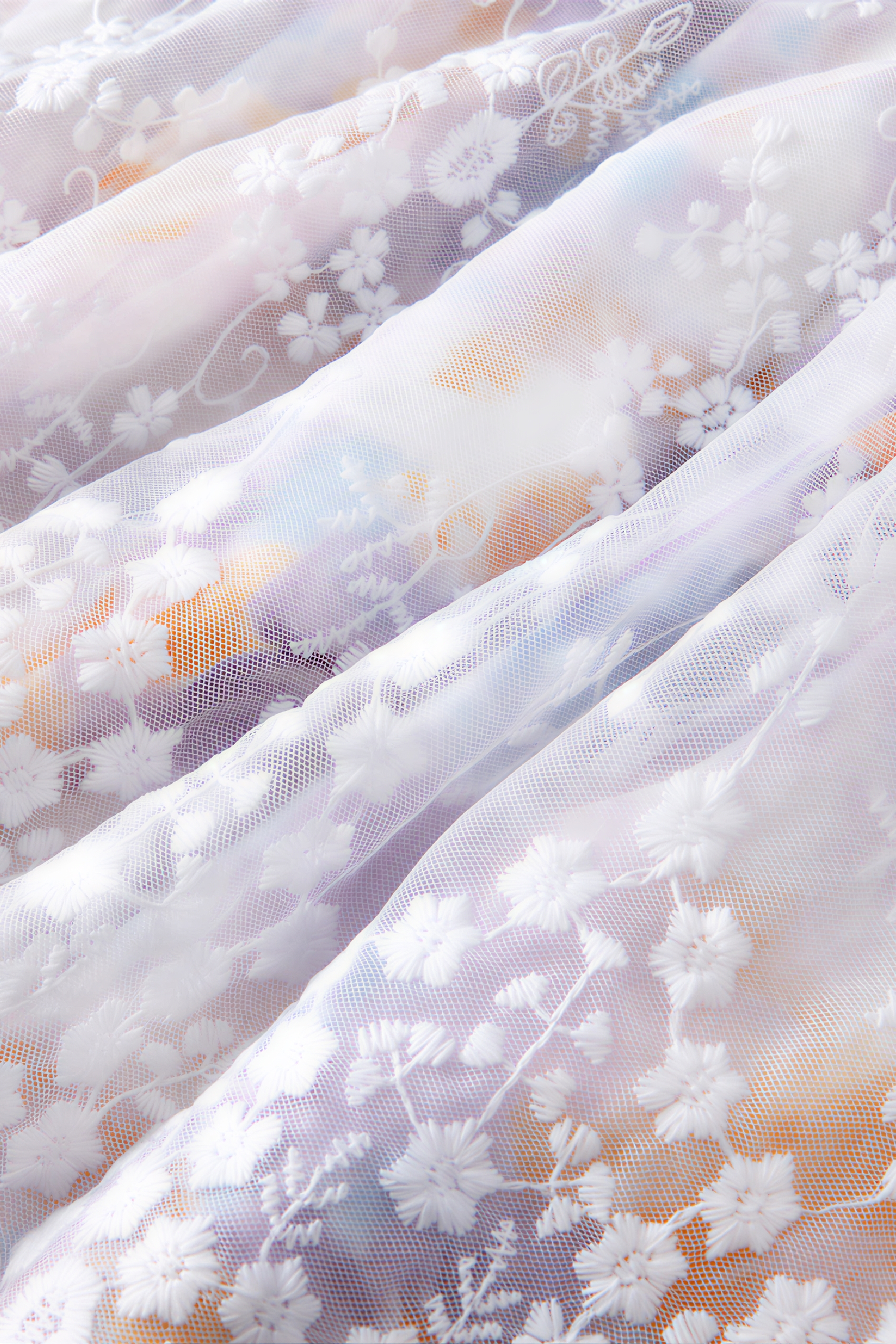 Lace Printed Tie-Waist Skirt