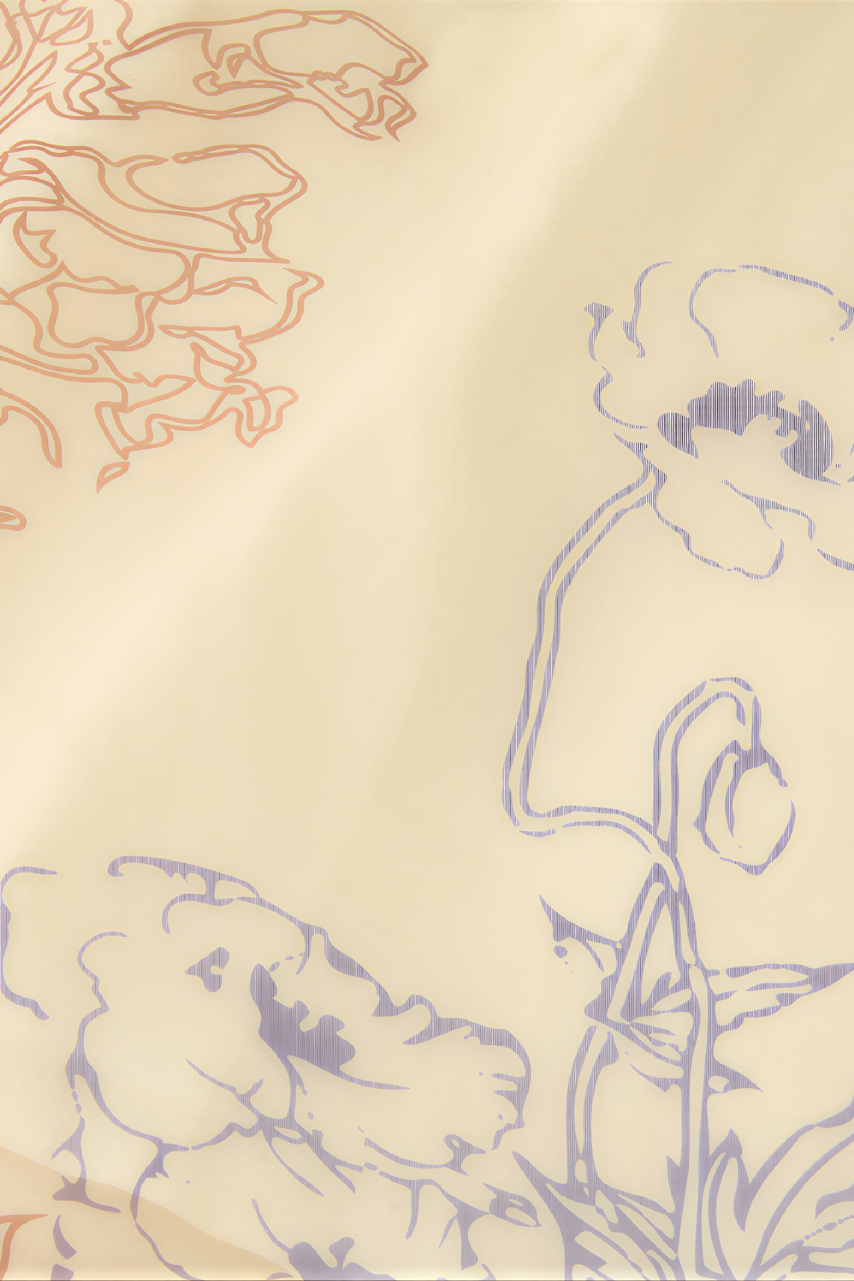 Printed A-Line Midi Tulle Skirt