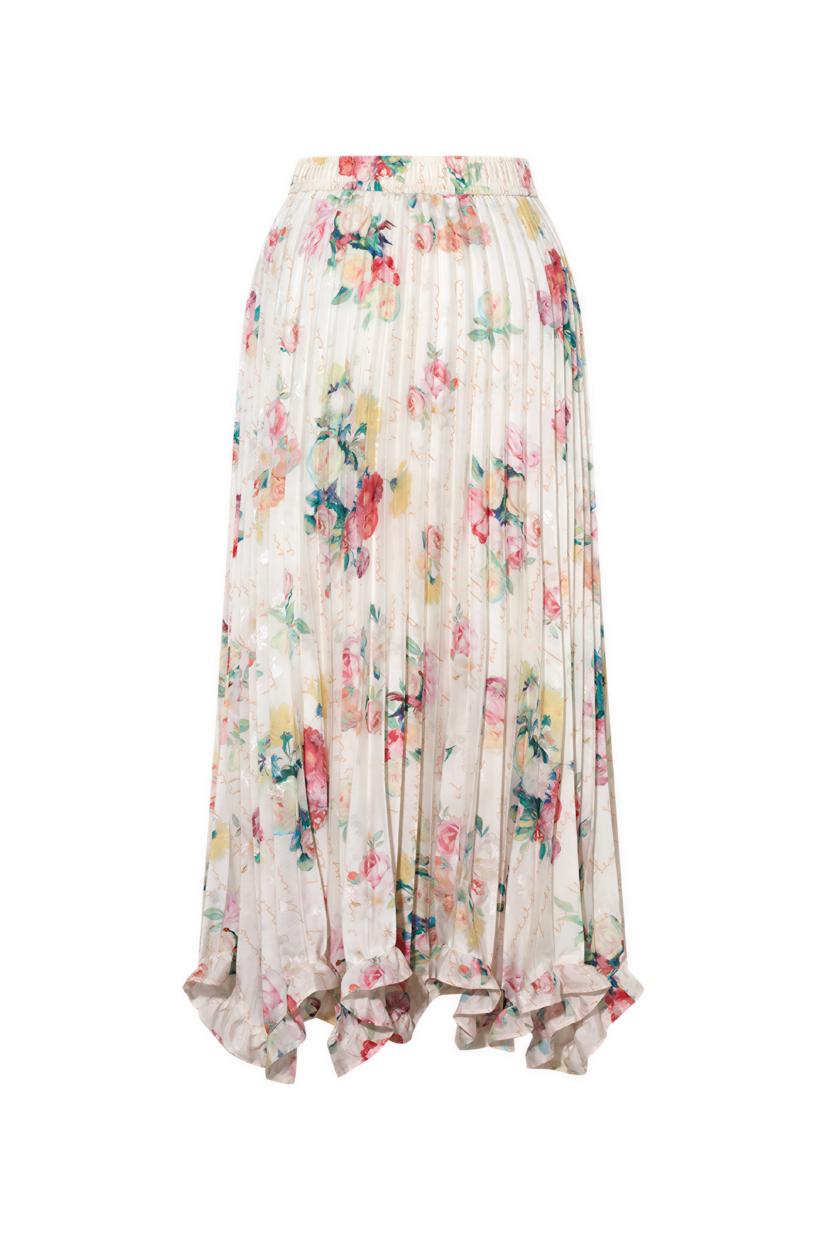 Floral Pleated A-Line Skirt | LYONSENS Women's Fashion