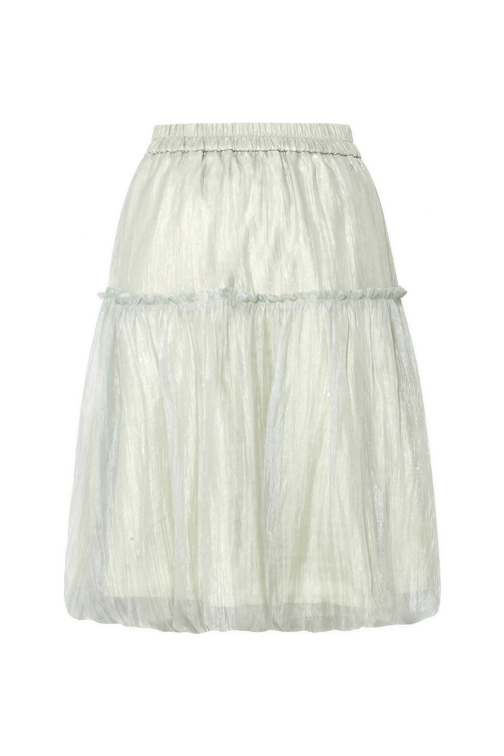 Sheer Organza Pleated Skirt