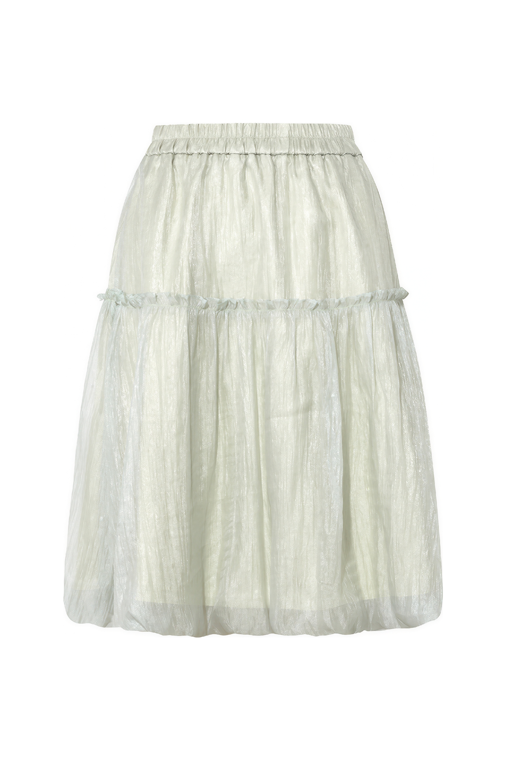Sheer Organza Pleated Skirt