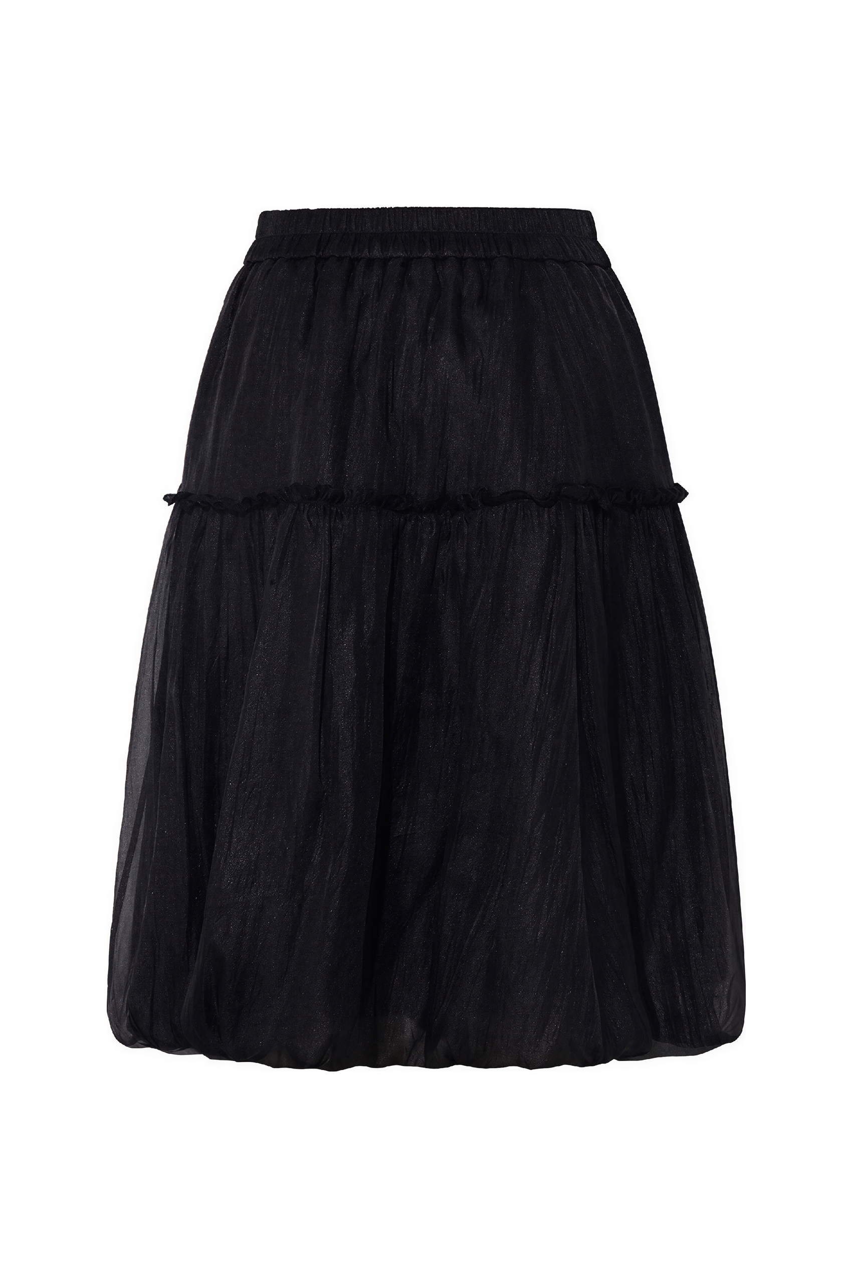 Sheer Organza Pleated Skirt