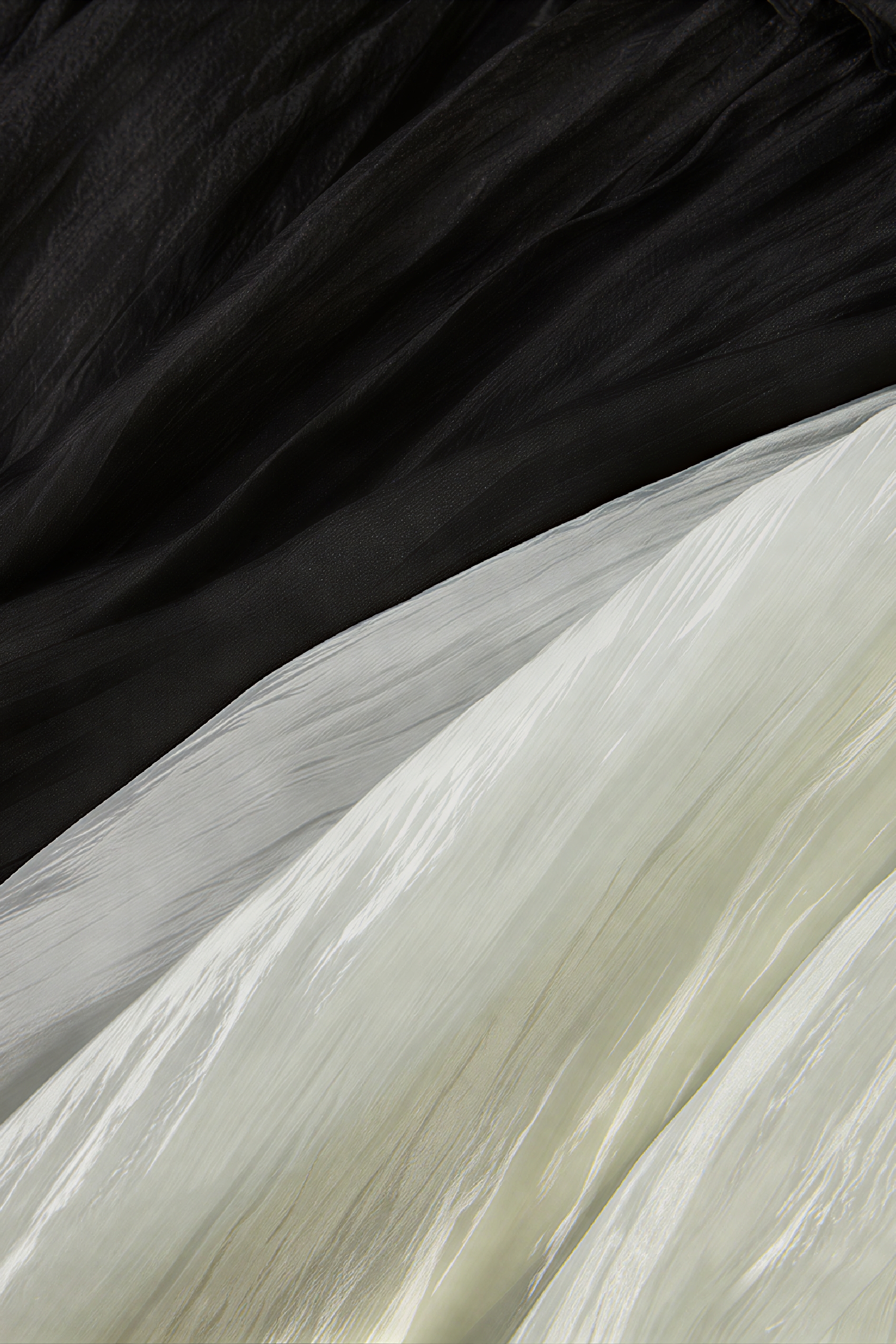 Sheer Organza Pleated Skirt