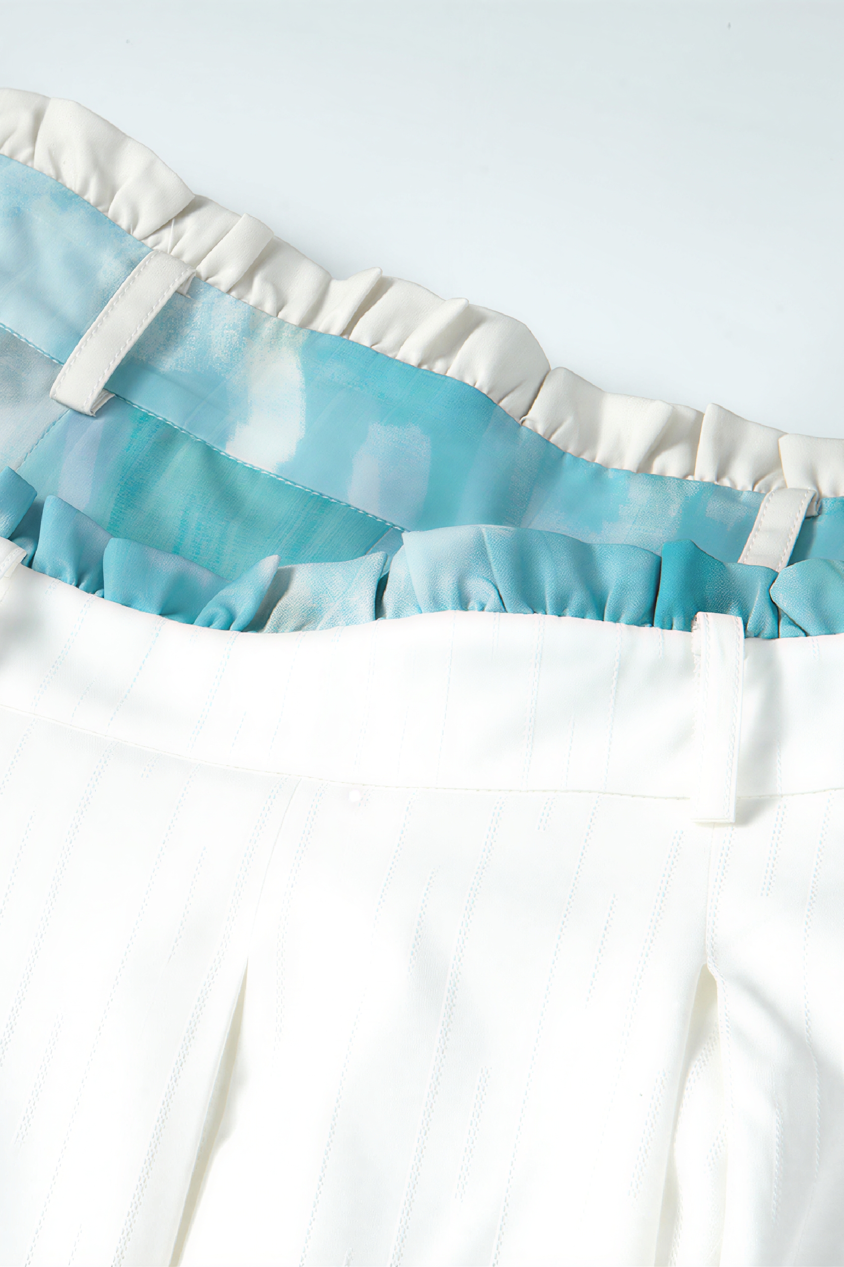 Blue Vintage Printed Relaxed Maxi Skirt