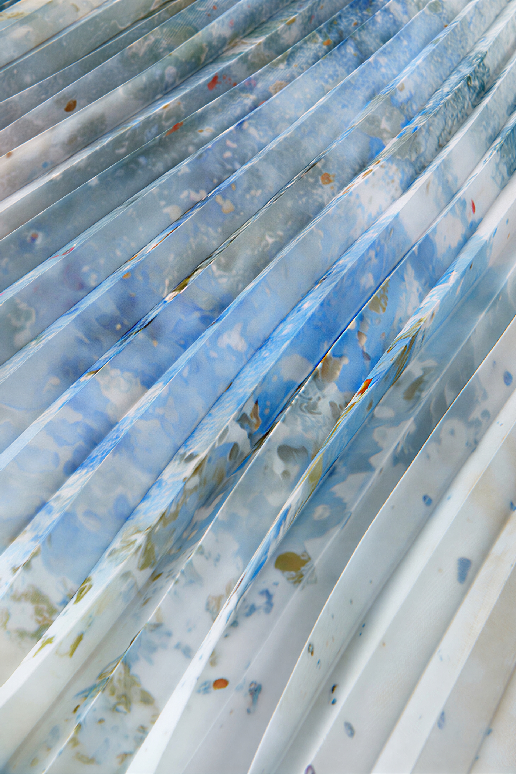 Vintage Printed Ruffle Pleated Skirt