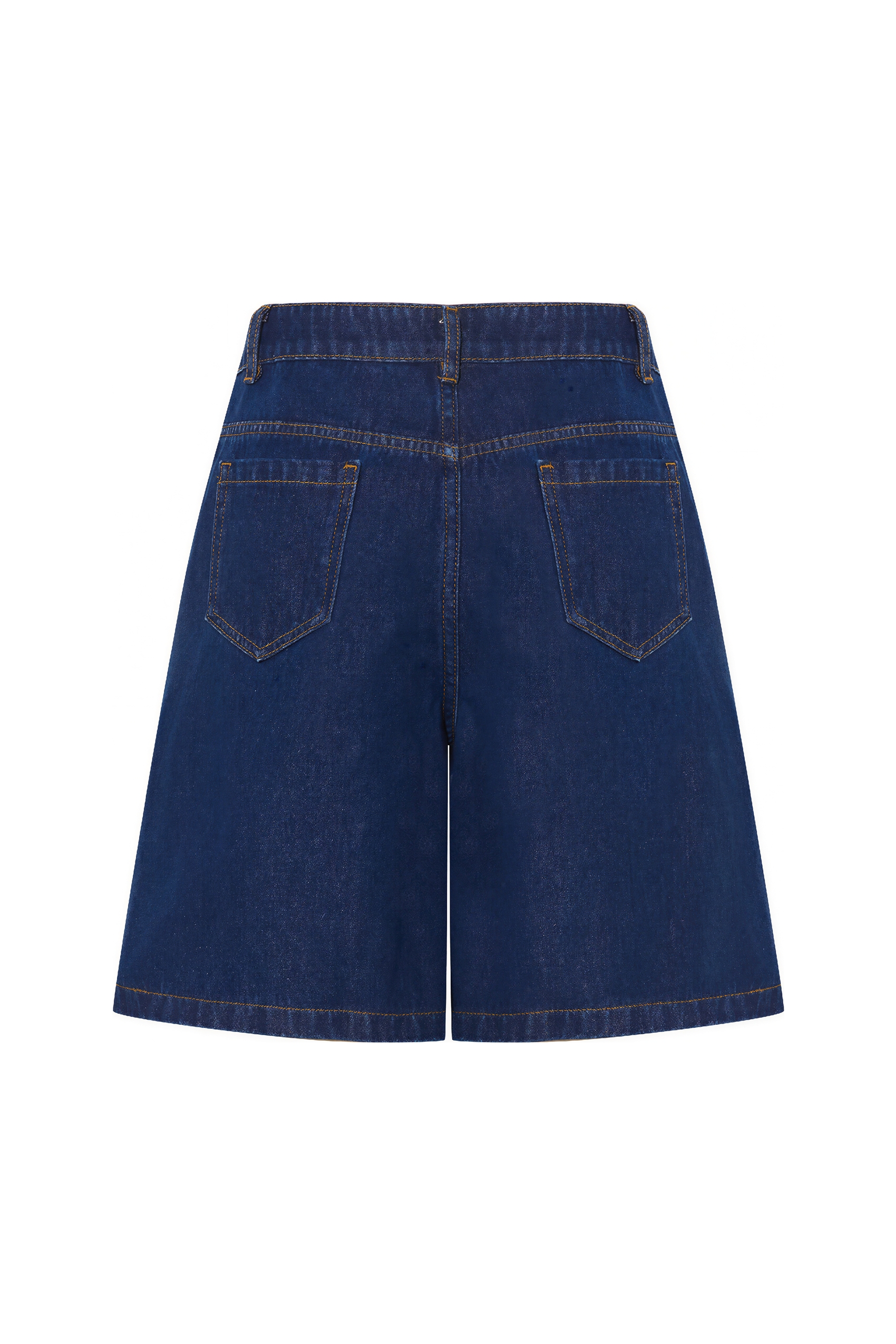 Casual Printed Patchwork Denim Shorts