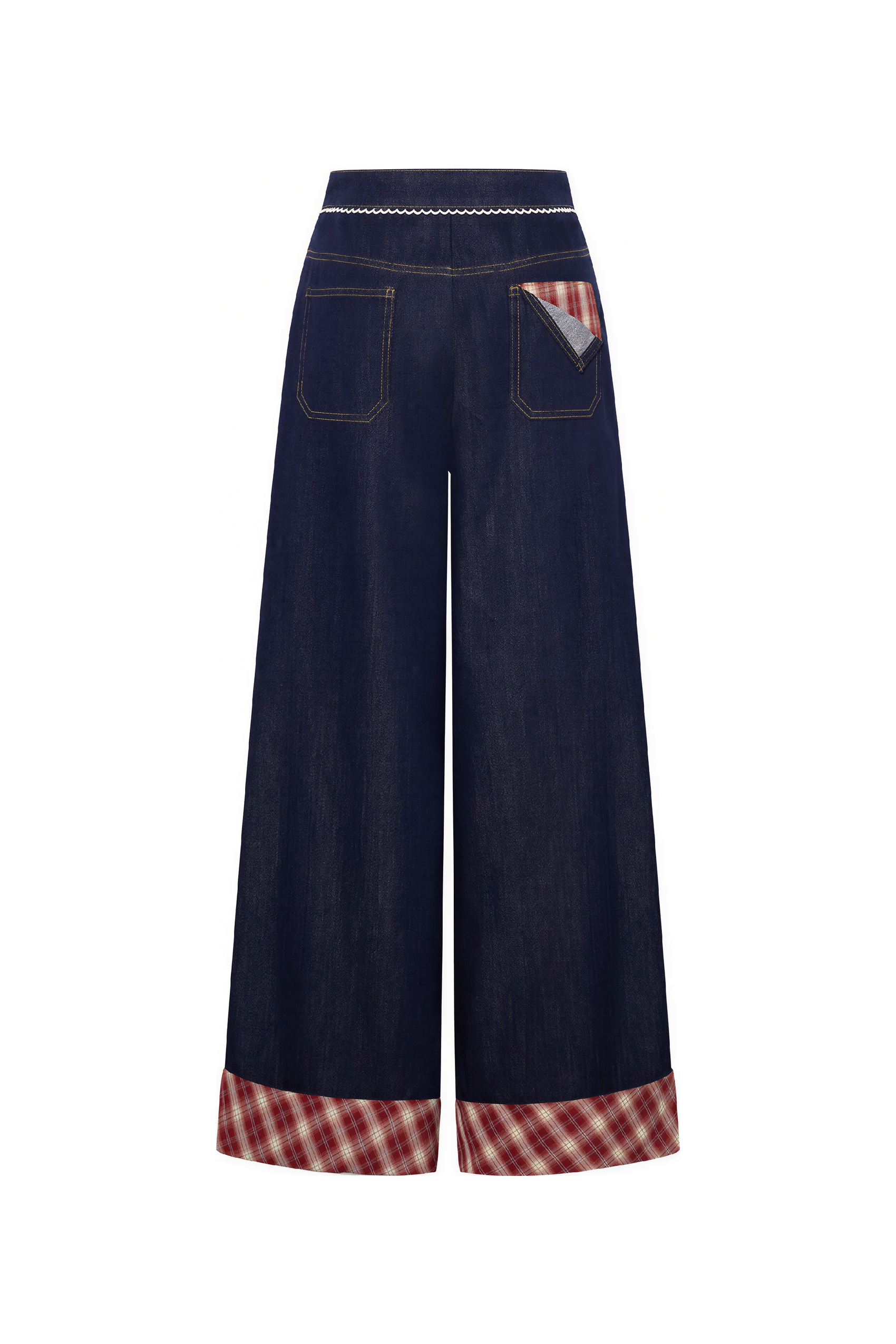 Blue Vintage High-Waist Wide-Leg Jeans