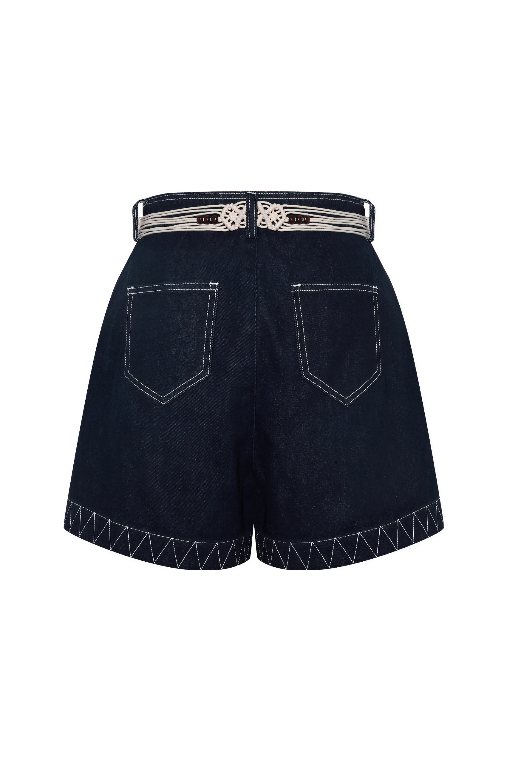 High-Waisted A-Line Slimming Denim Shorts