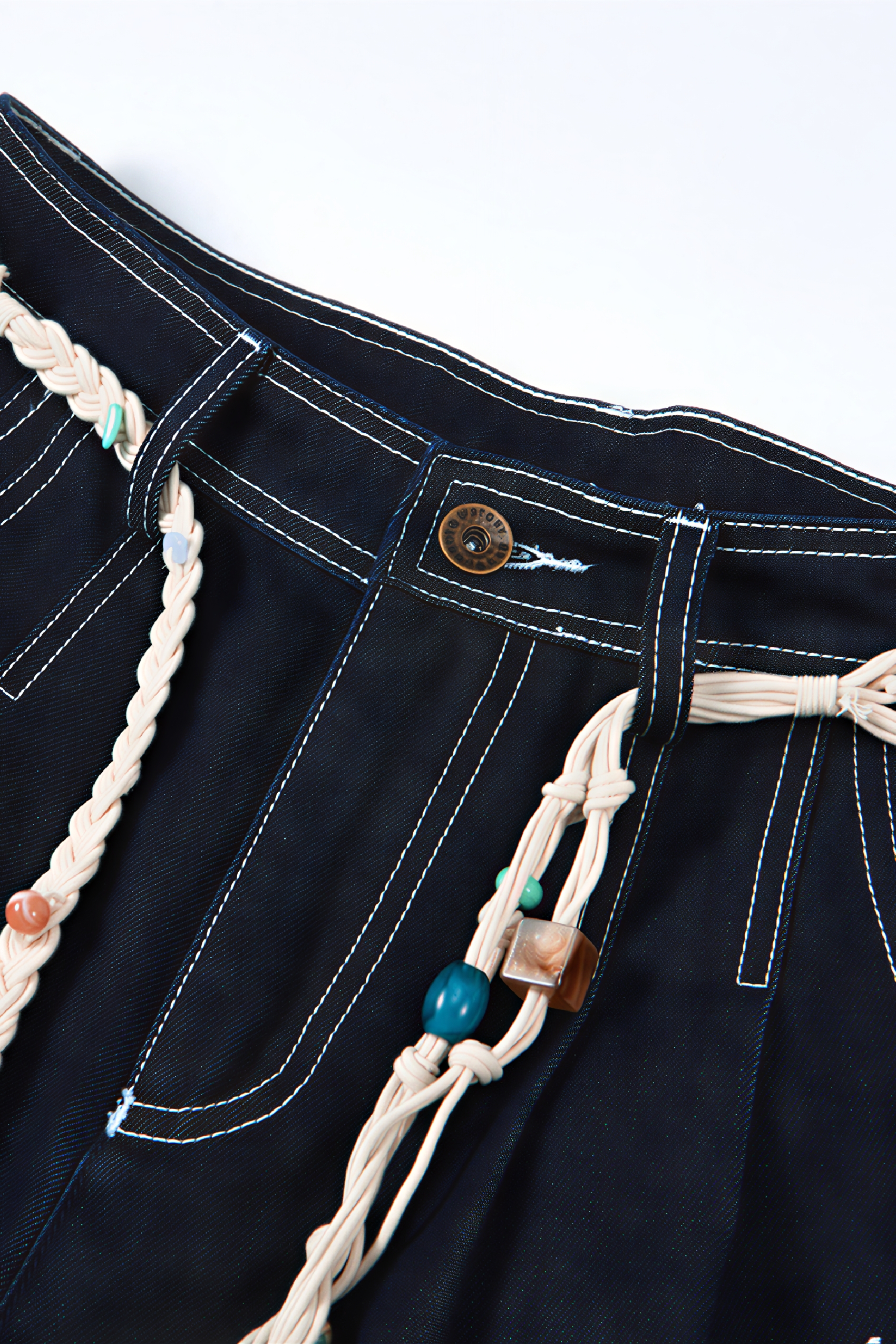 High-Waisted A-Line Slimming Denim Shorts