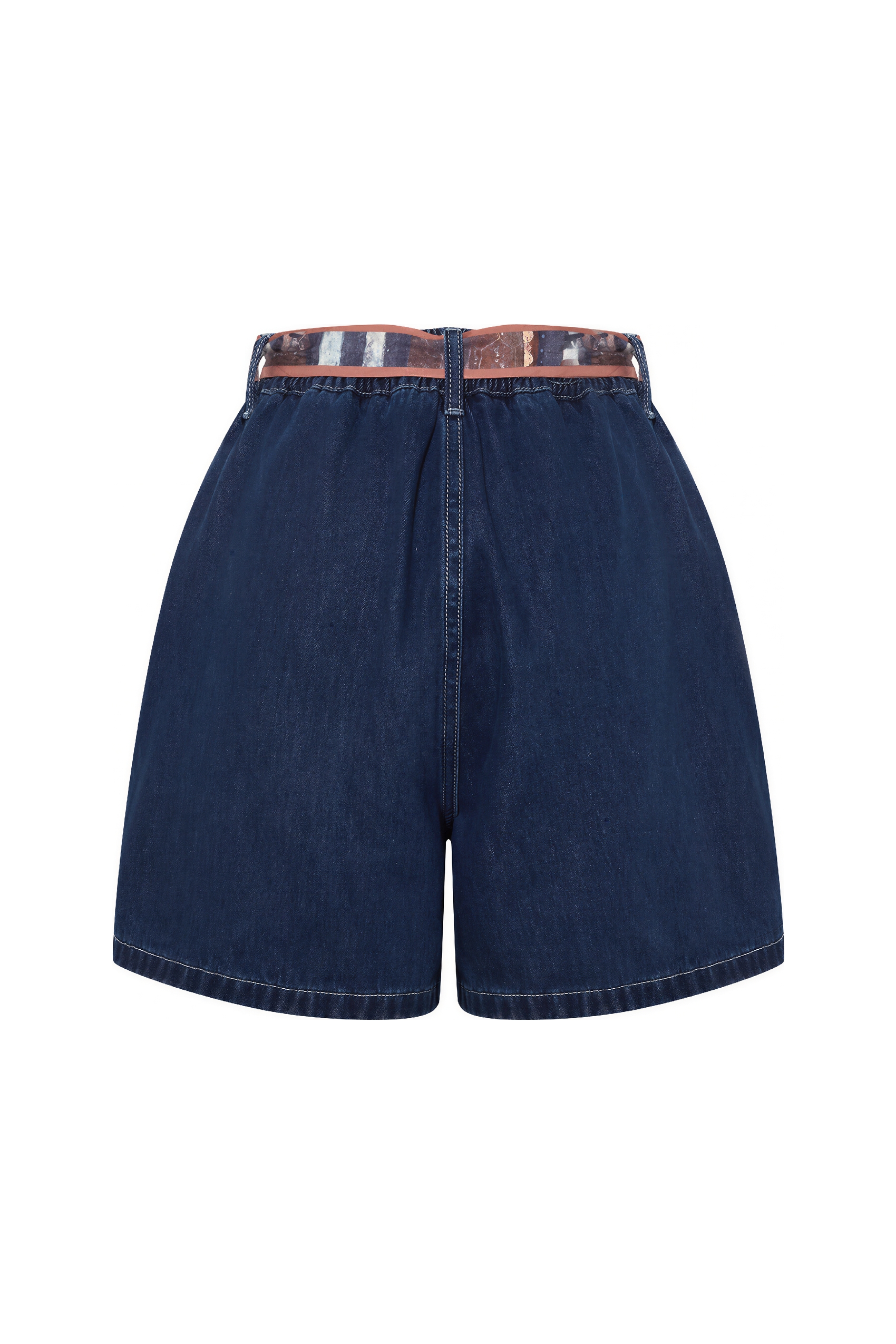 Relaxed Straight Wide-Leg Denim Shorts