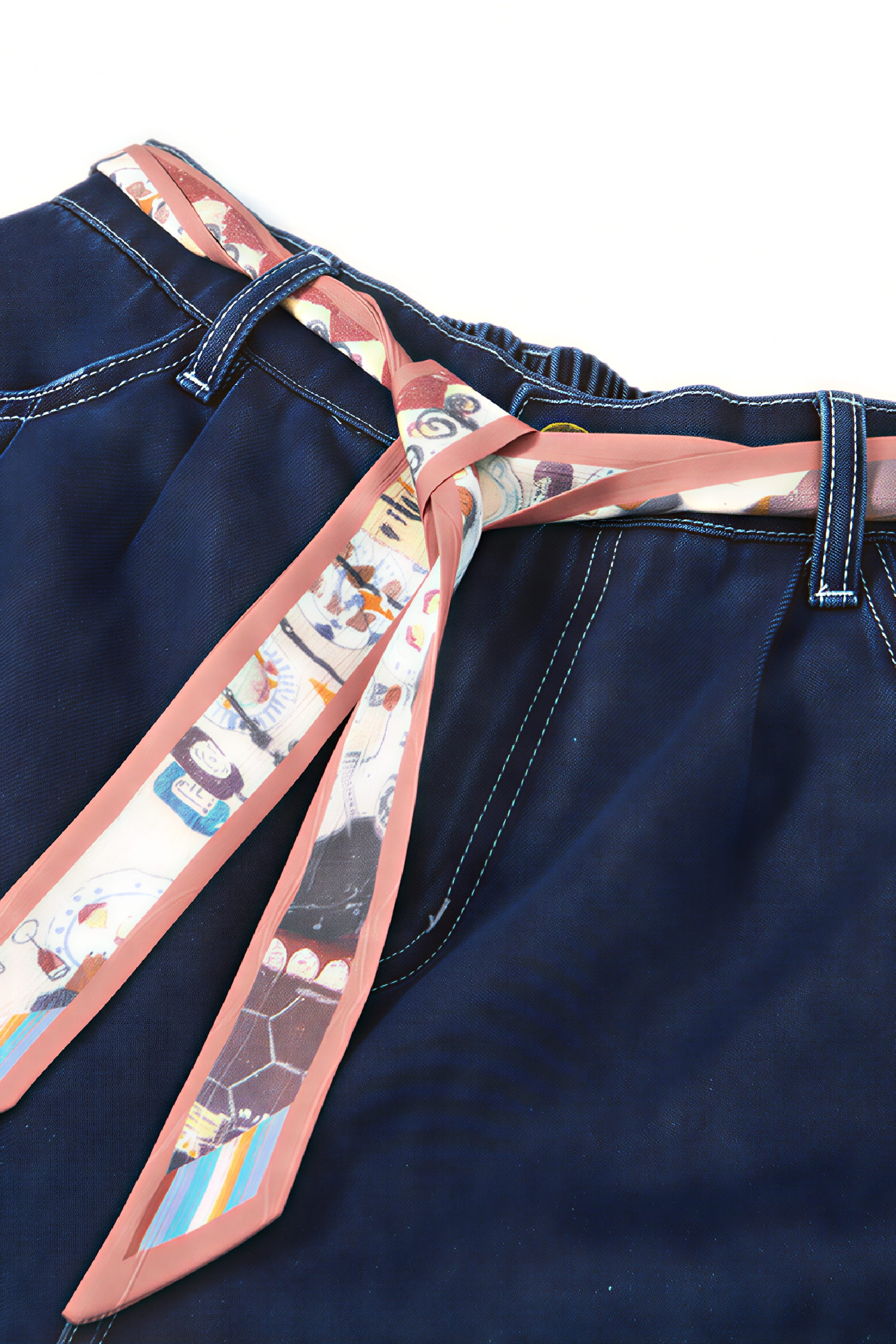 Relaxed Straight Wide-Leg Denim Shorts