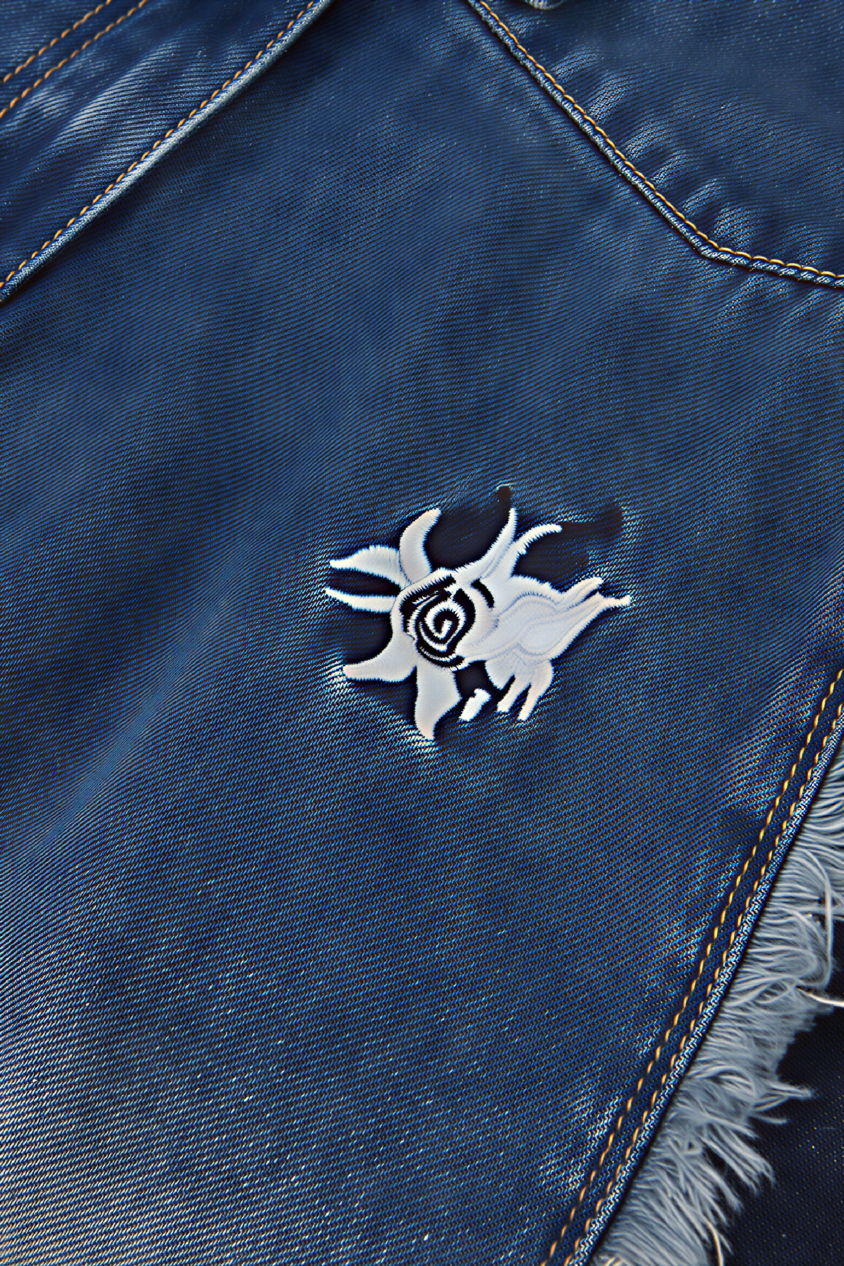 Gradient High-Waist Straight Denim Shorts