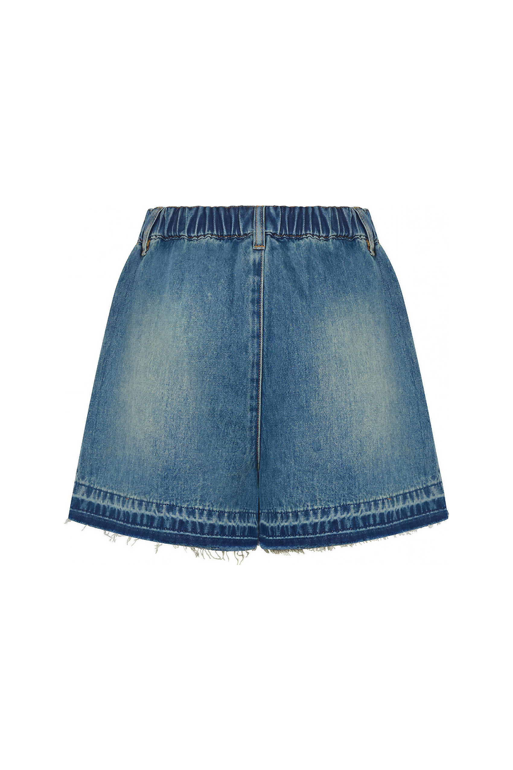 Printed Washed Designer Denim Shorts