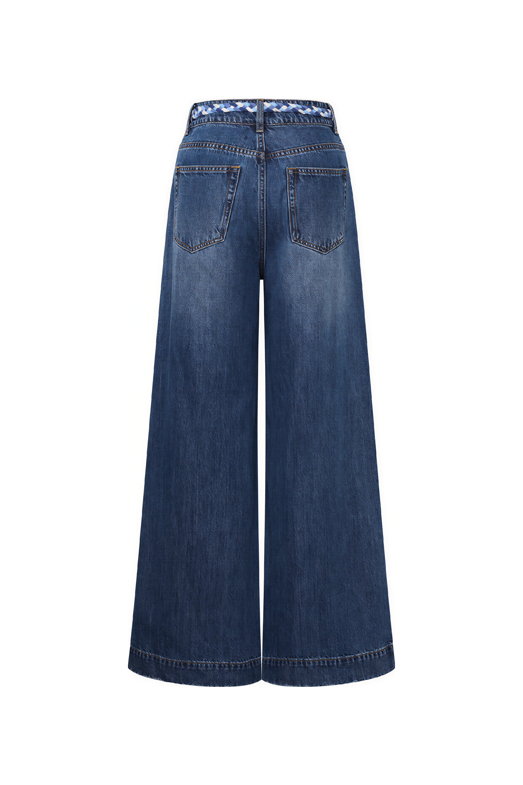 High-Waist Relaxed Wide-Leg Straight Jeans