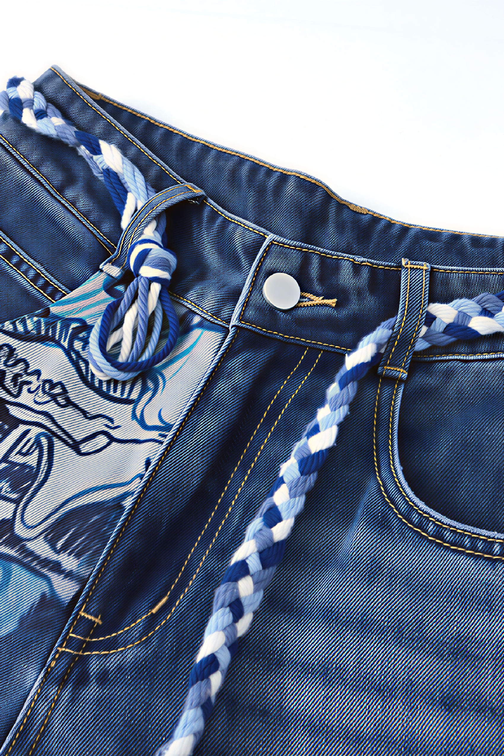 High-Waist Relaxed Wide-Leg Straight Jeans