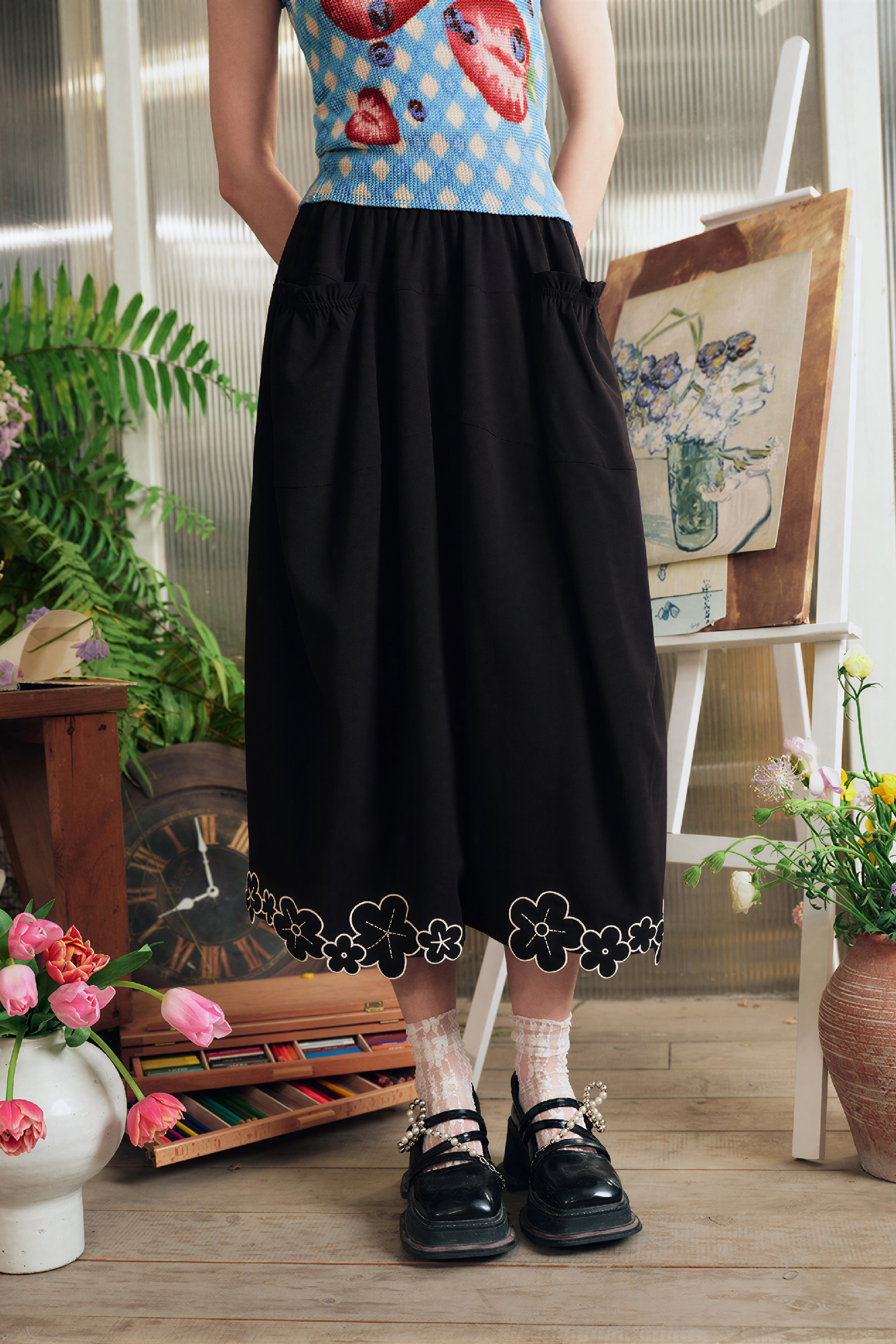 White Relaxed-Fit Casual Wide-Leg Pants