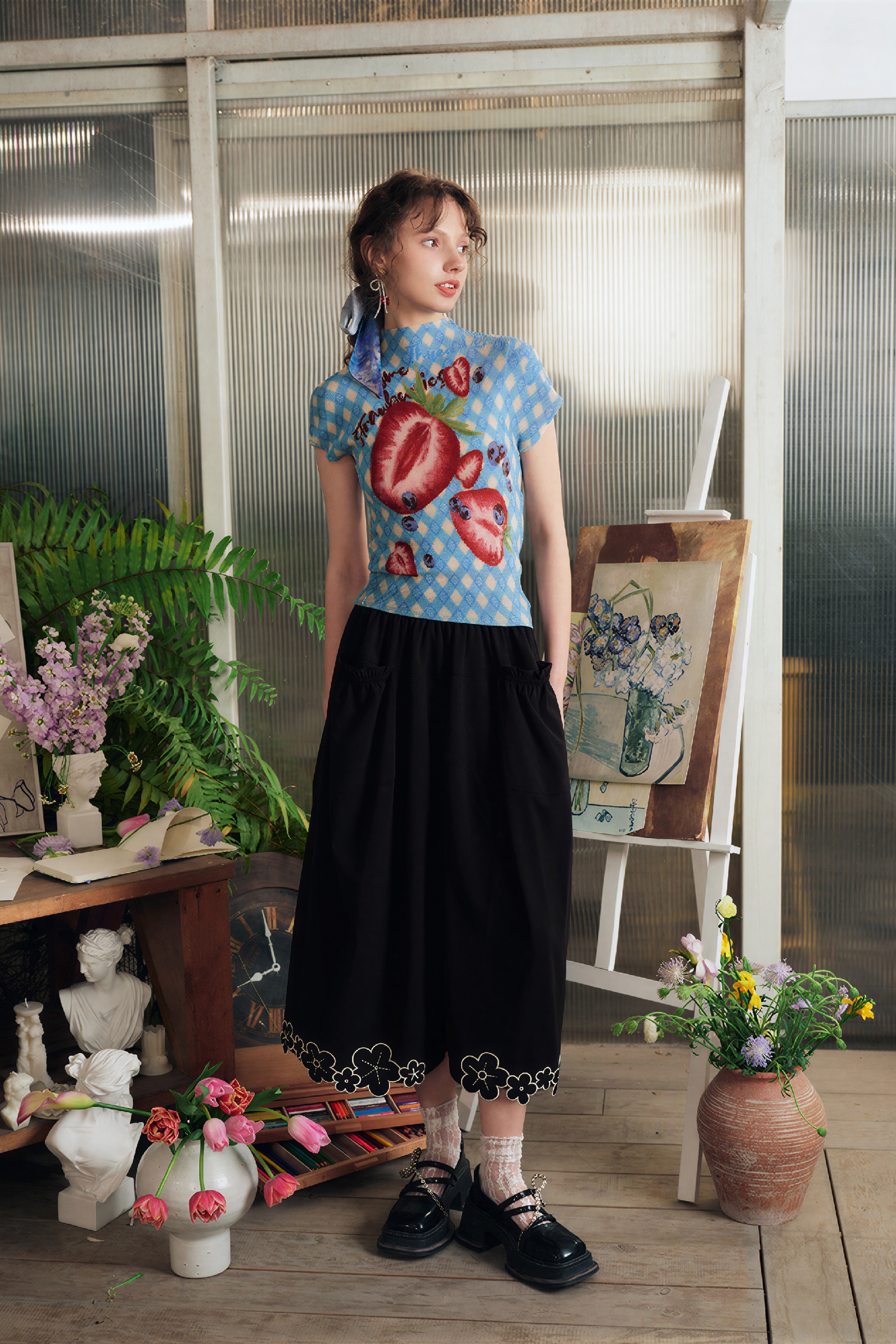 White Relaxed-Fit Casual Wide-Leg Pants