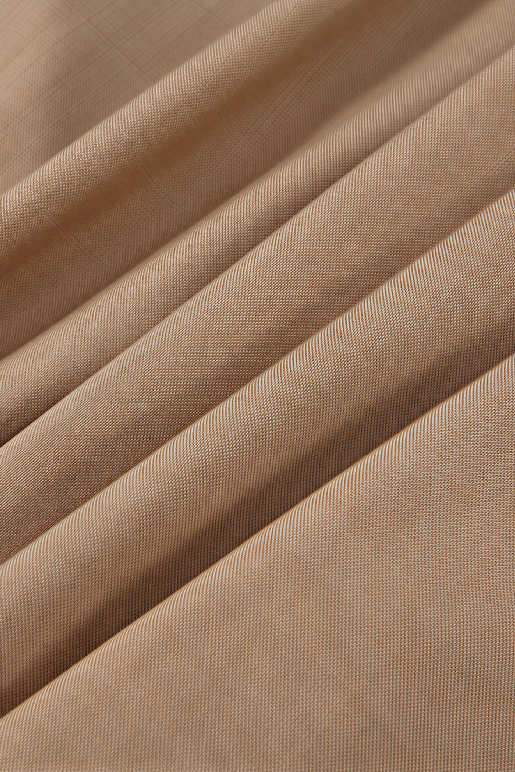 Khaki Draped Relaxed Straight Pants