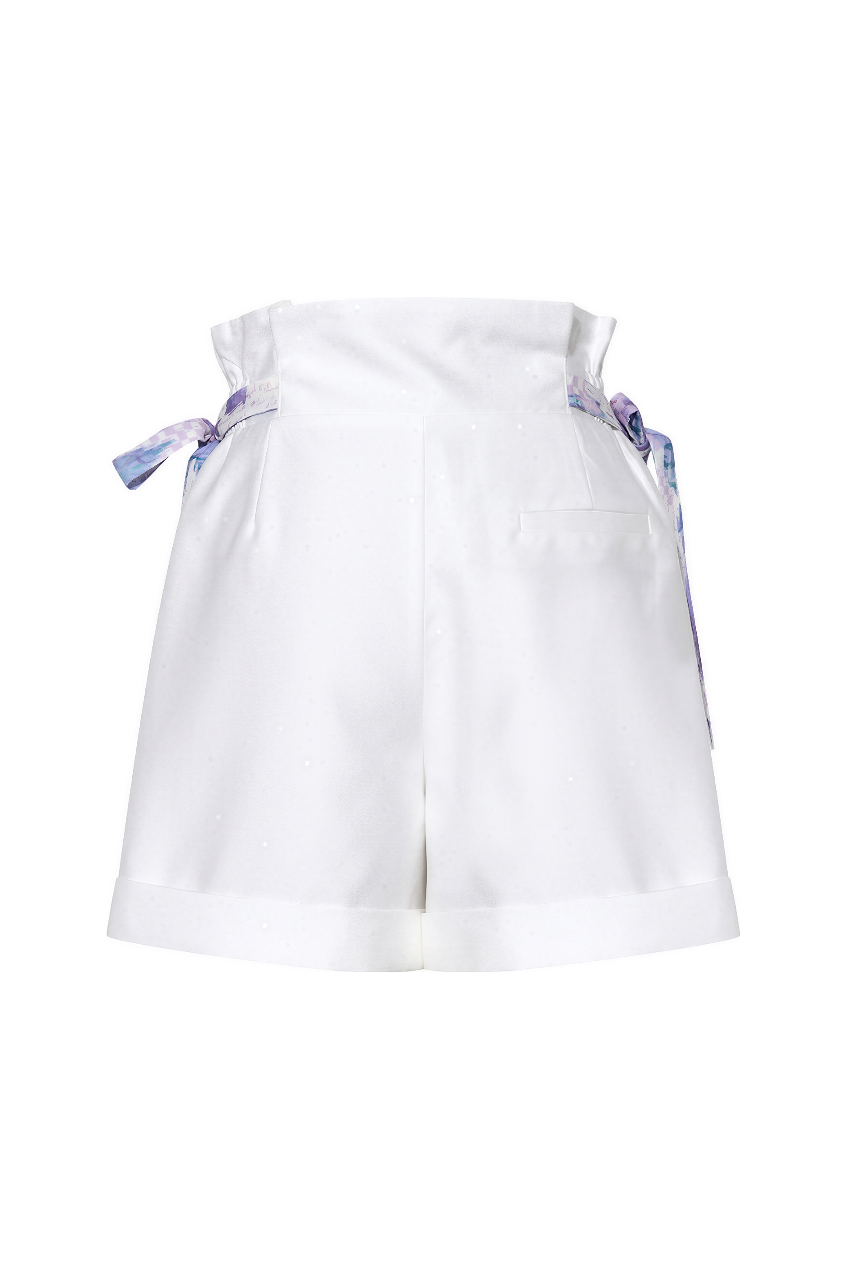 White Relaxed Wide-Leg Shorts