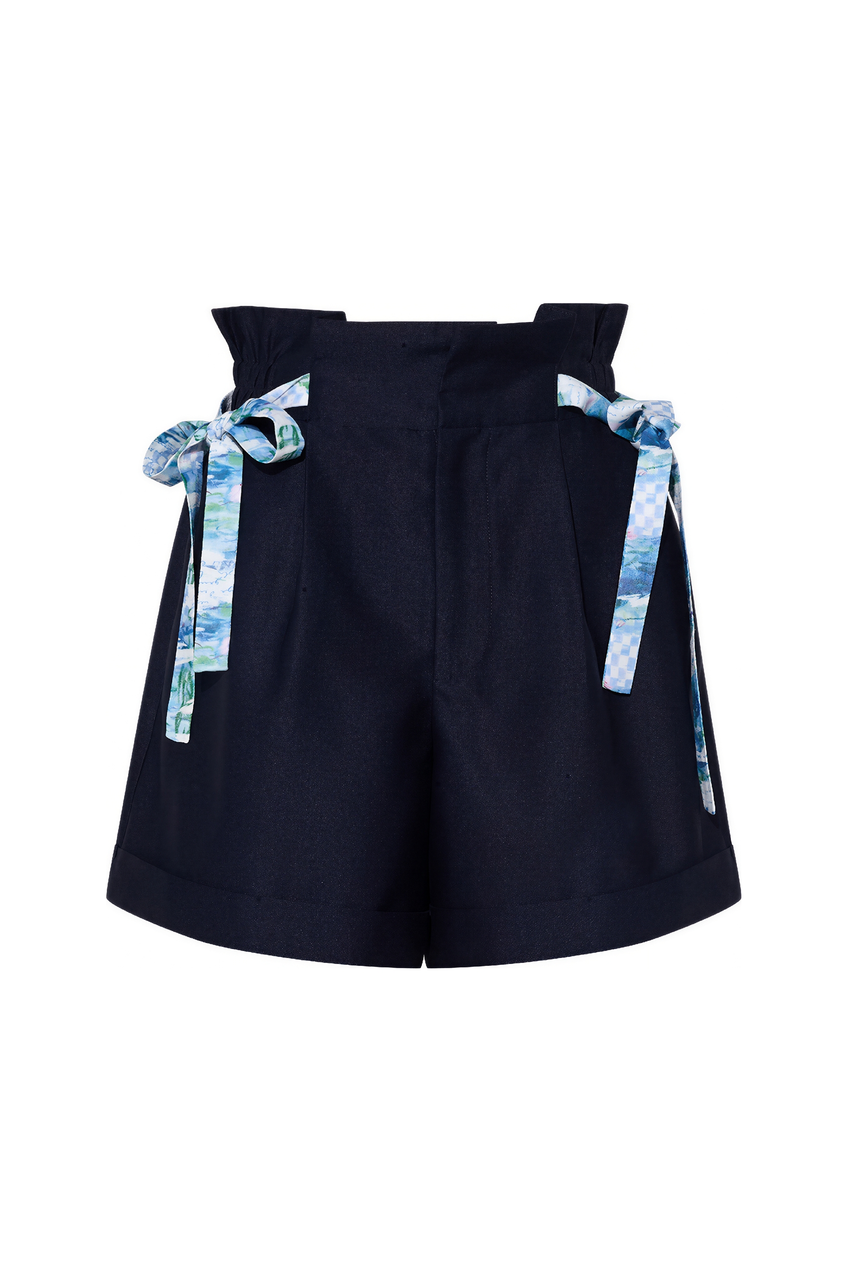 White Relaxed Wide-Leg Shorts