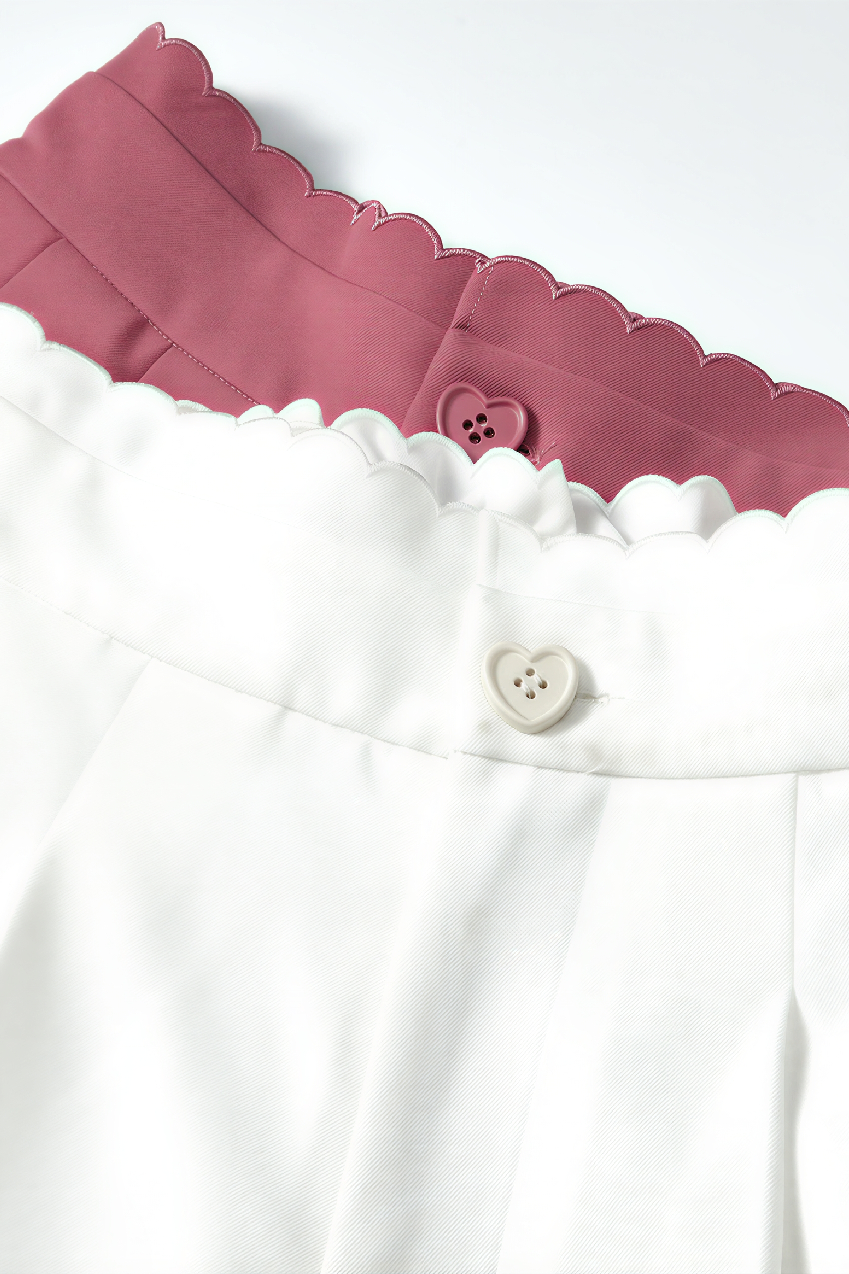 White A-Line Lace Detail Shorts