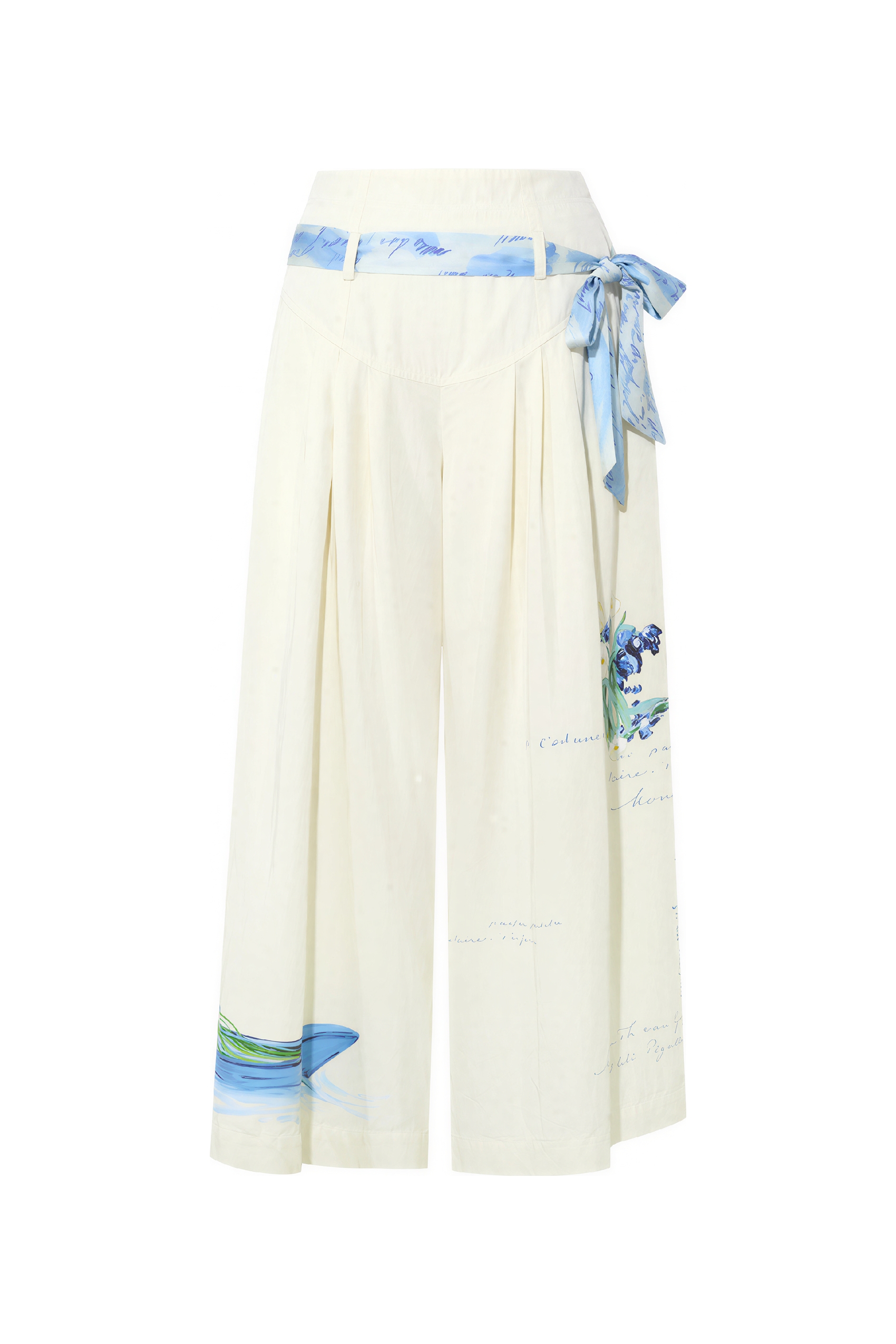 Lightweight Printed Cropped Culottes-LYONSENS