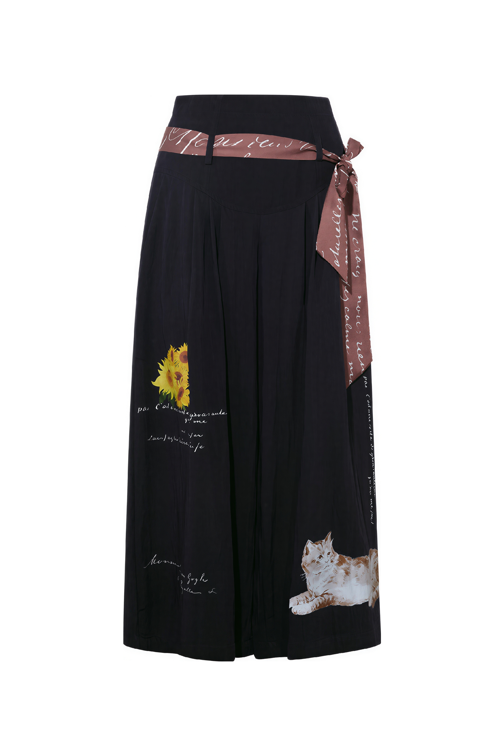 Lightweight Printed Cropped Culottes-LYONSENS