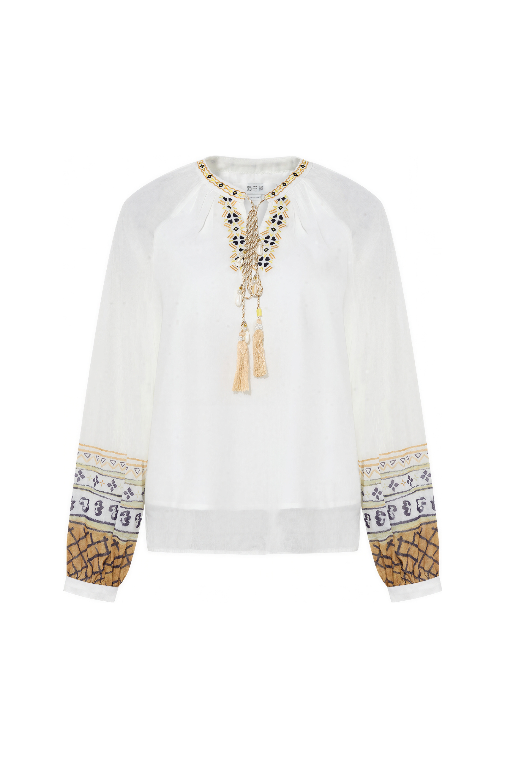 Ethnic Embroidered Chiffon Blouse