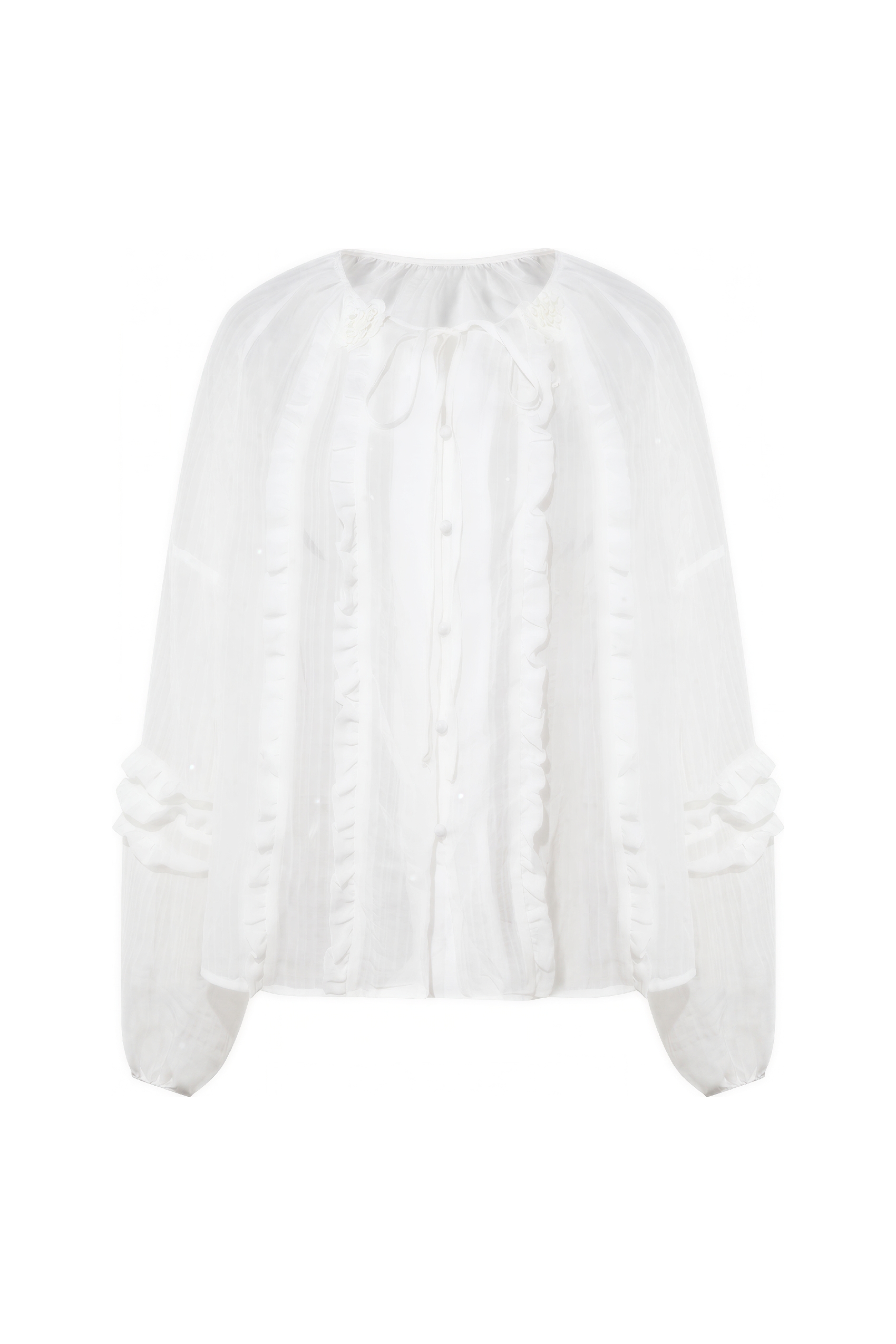 French Printed Versatile Chiffon Blouse-LYONSENS