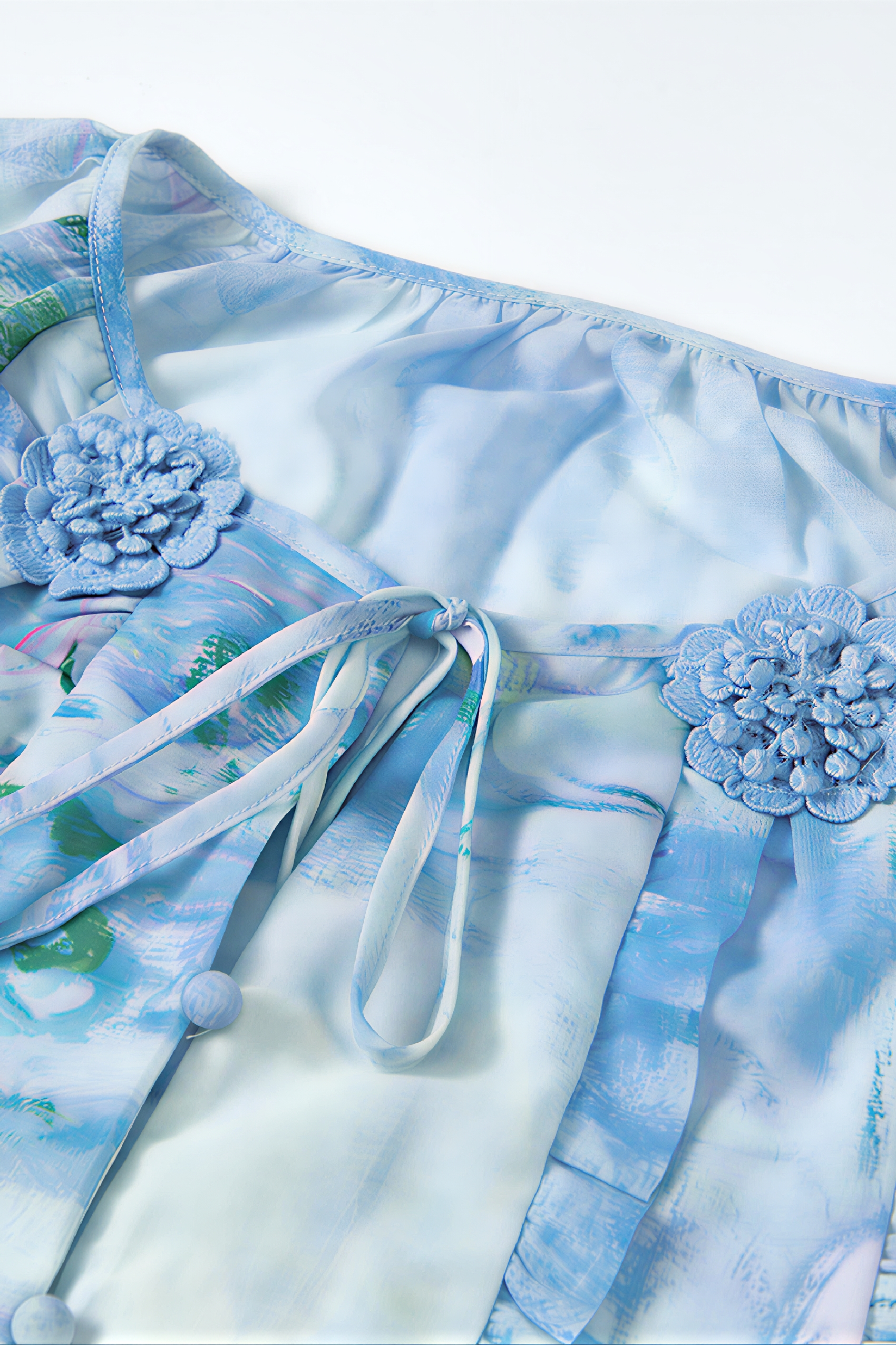 French Printed Versatile Chiffon Blouse-LYONSENS