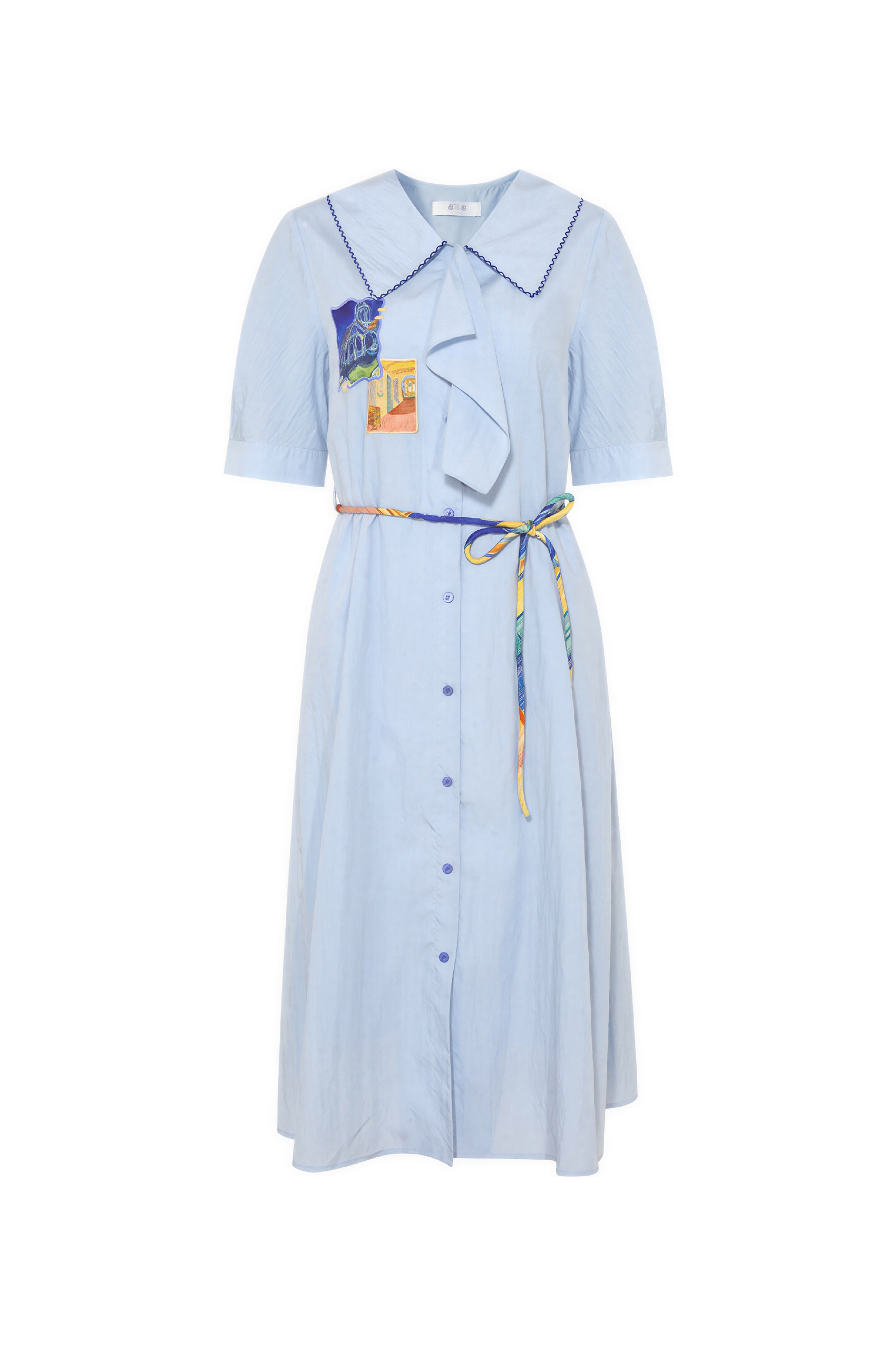 Van Gogh-Inspired Applique Embroidered Dress | LYONSENS Women's Fashion