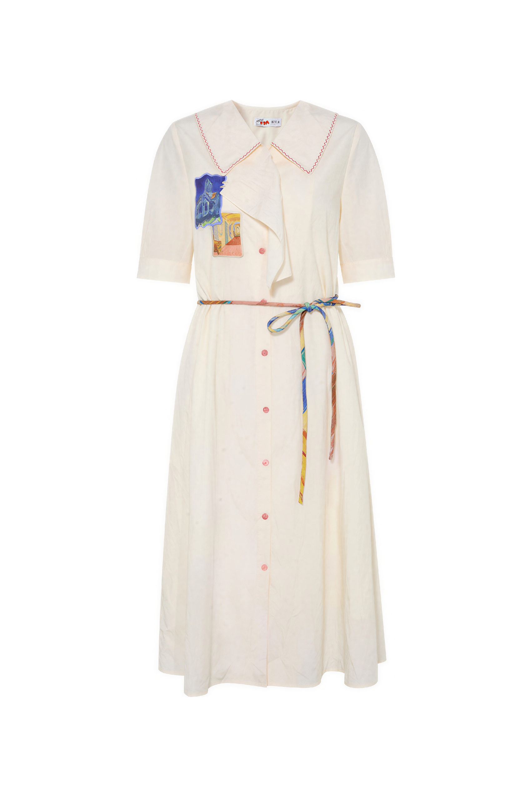 Van Gogh-Inspired Applique Embroidered Dress | LYONSENS Women's Fashion