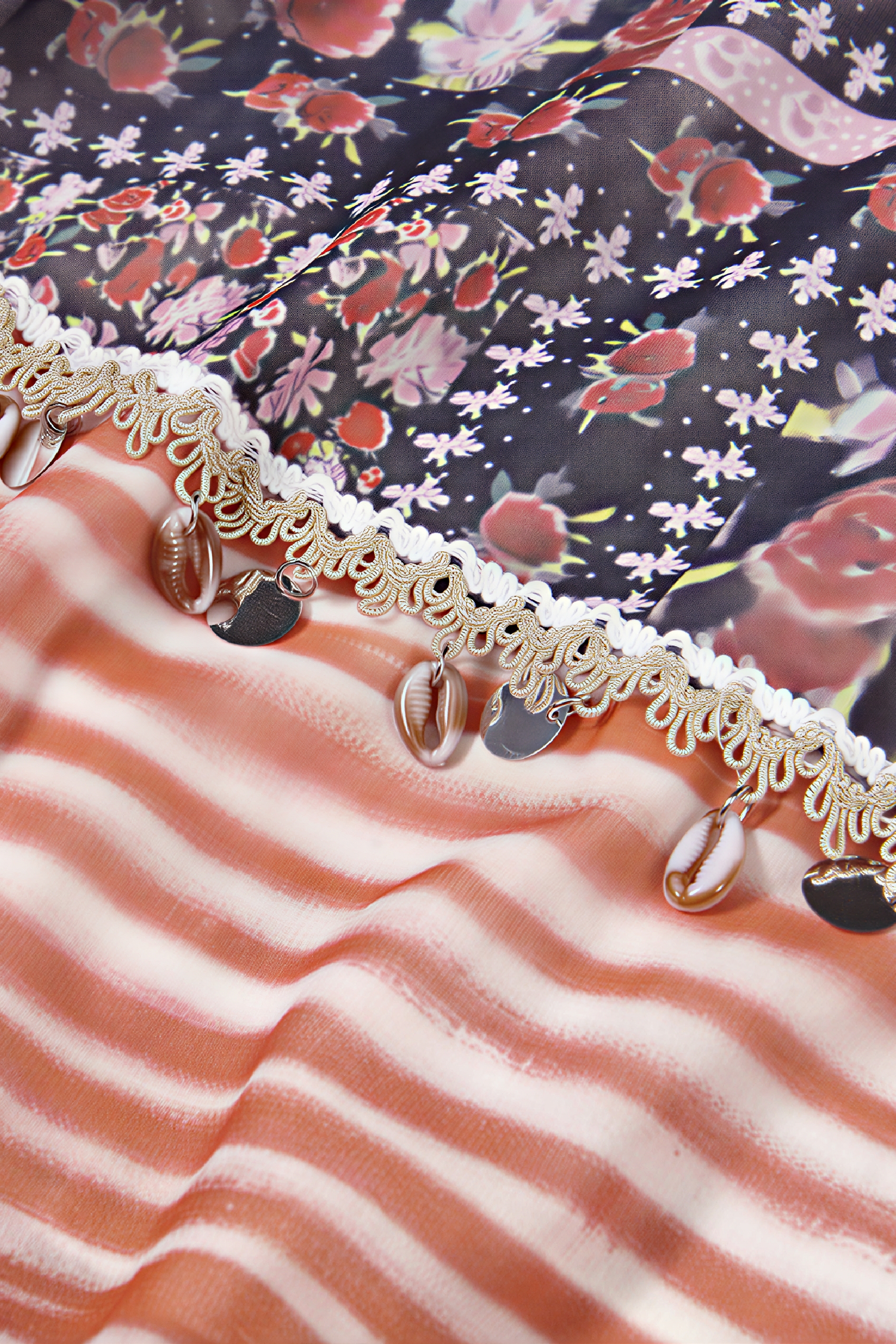 Ethnic-Inspired Lace Patchwork Slip Dress