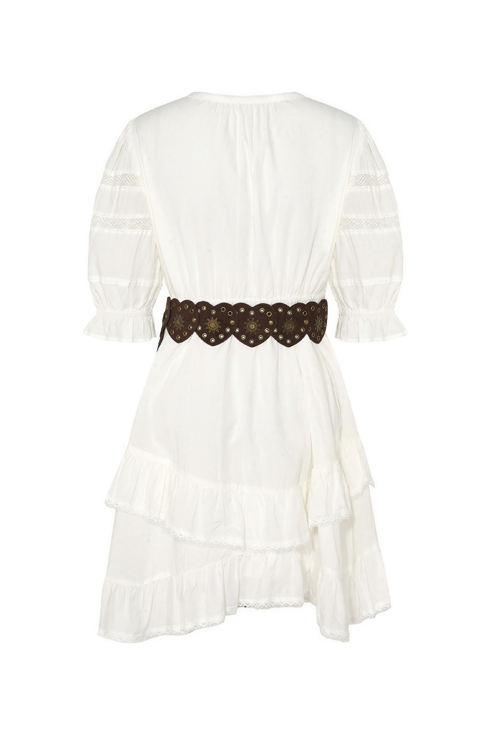 Bohemian White Slim Mini Dress