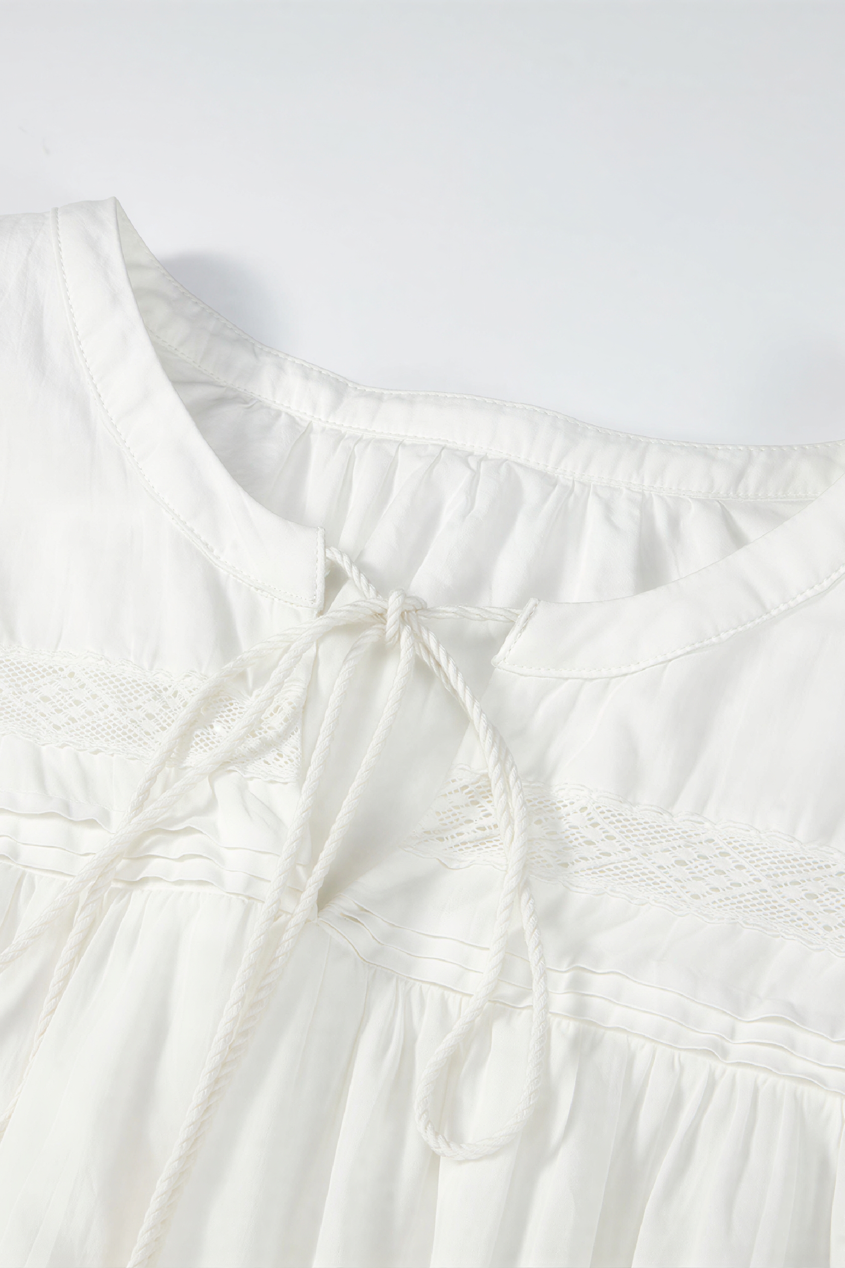 Bohemian White Slim Mini Dress