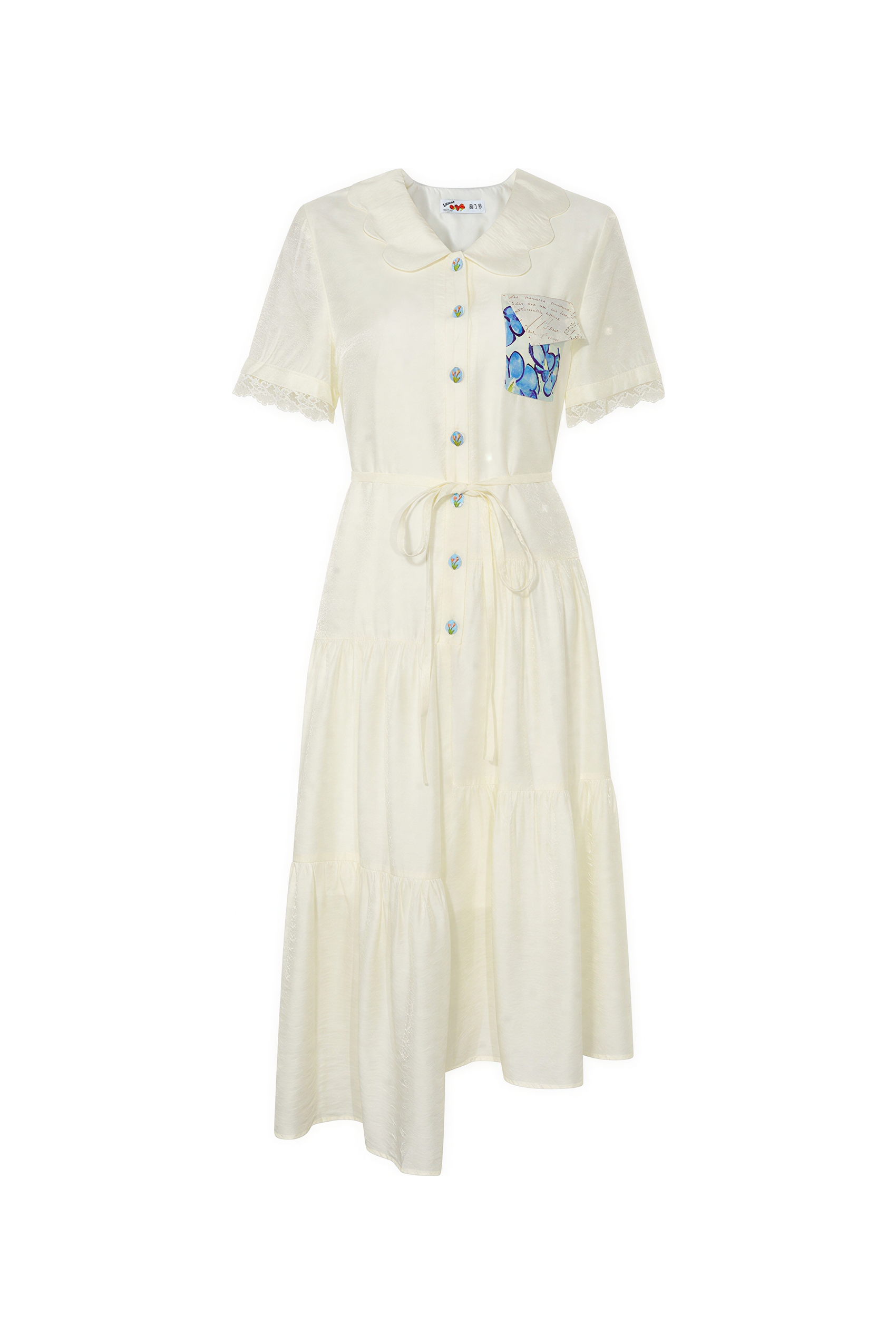 French Waist-Defined Shirt Dress