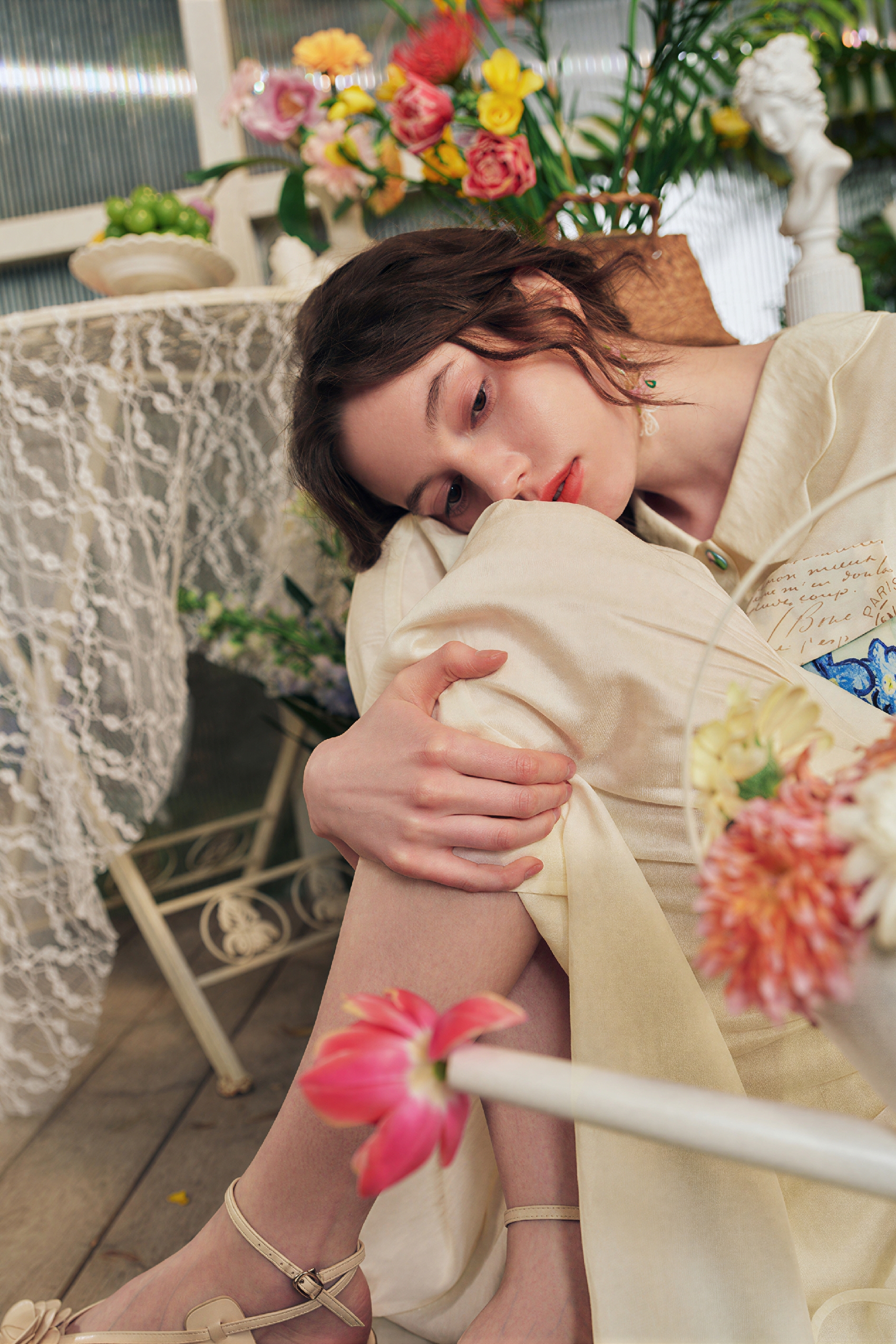 French Waist-Defined Shirt Dress