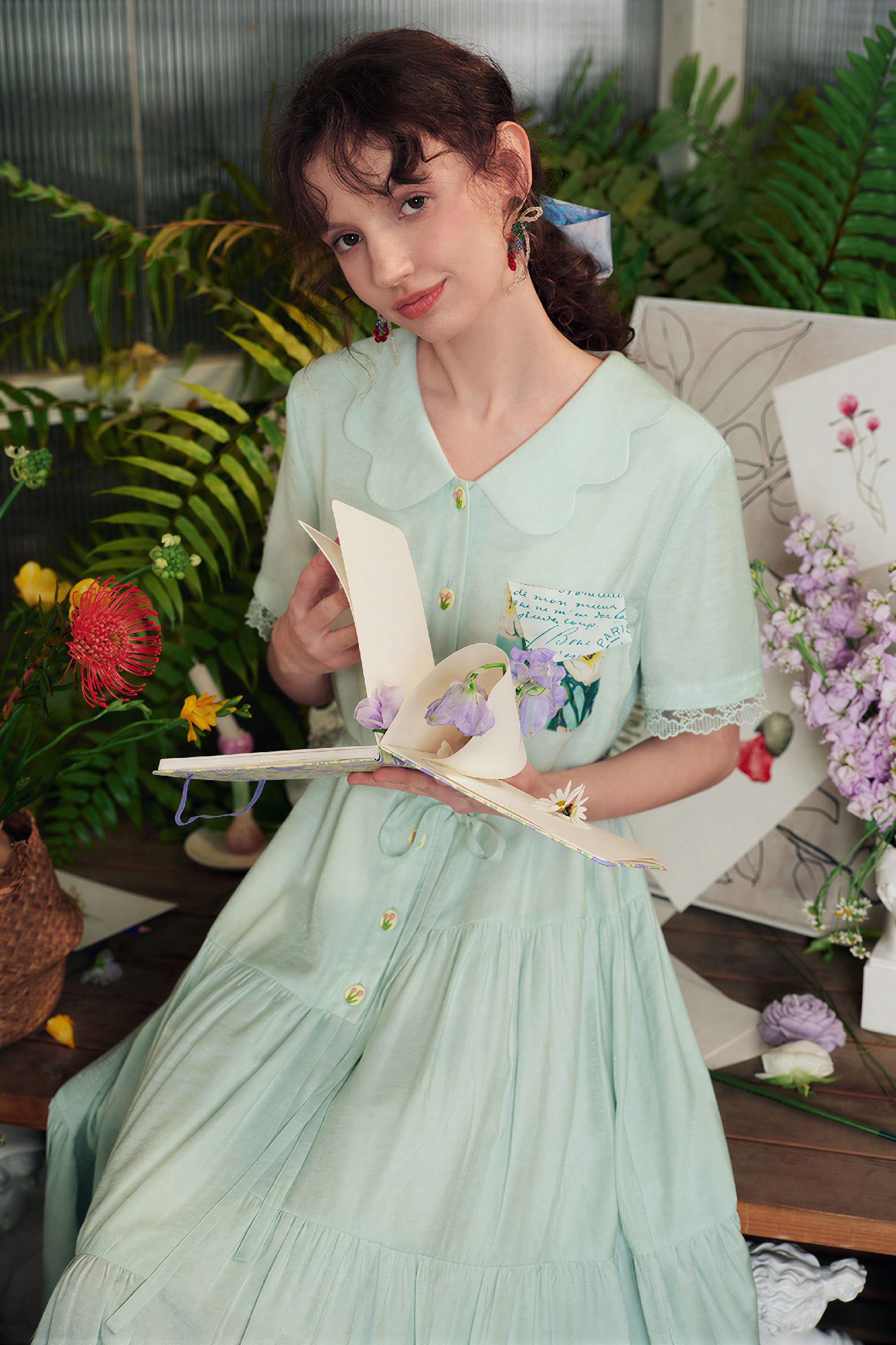 French Waist-Defined Shirt Dress