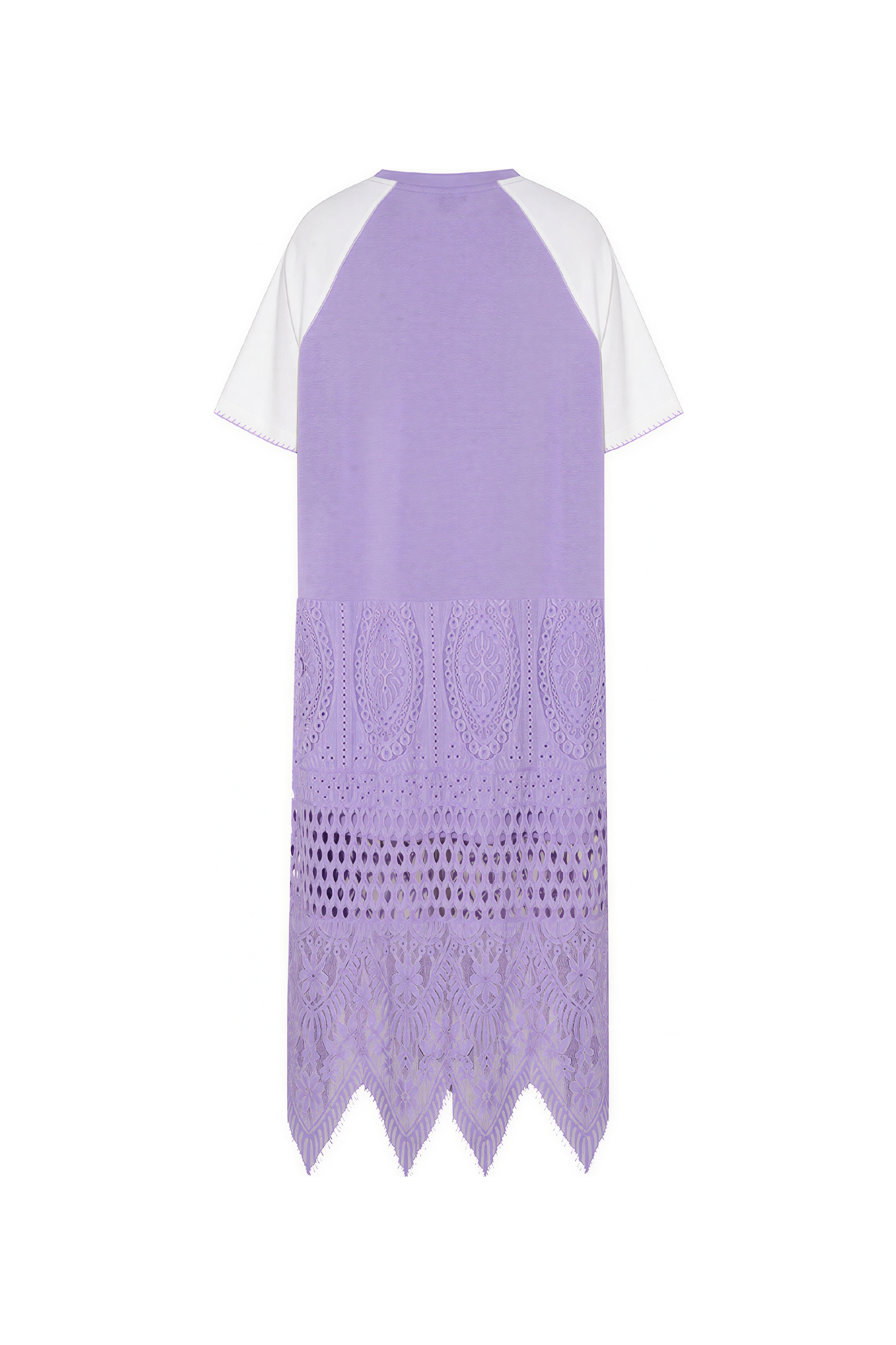 Purple Relaxed Long T-Shirt Dress | LYONSENS Women's Fashion