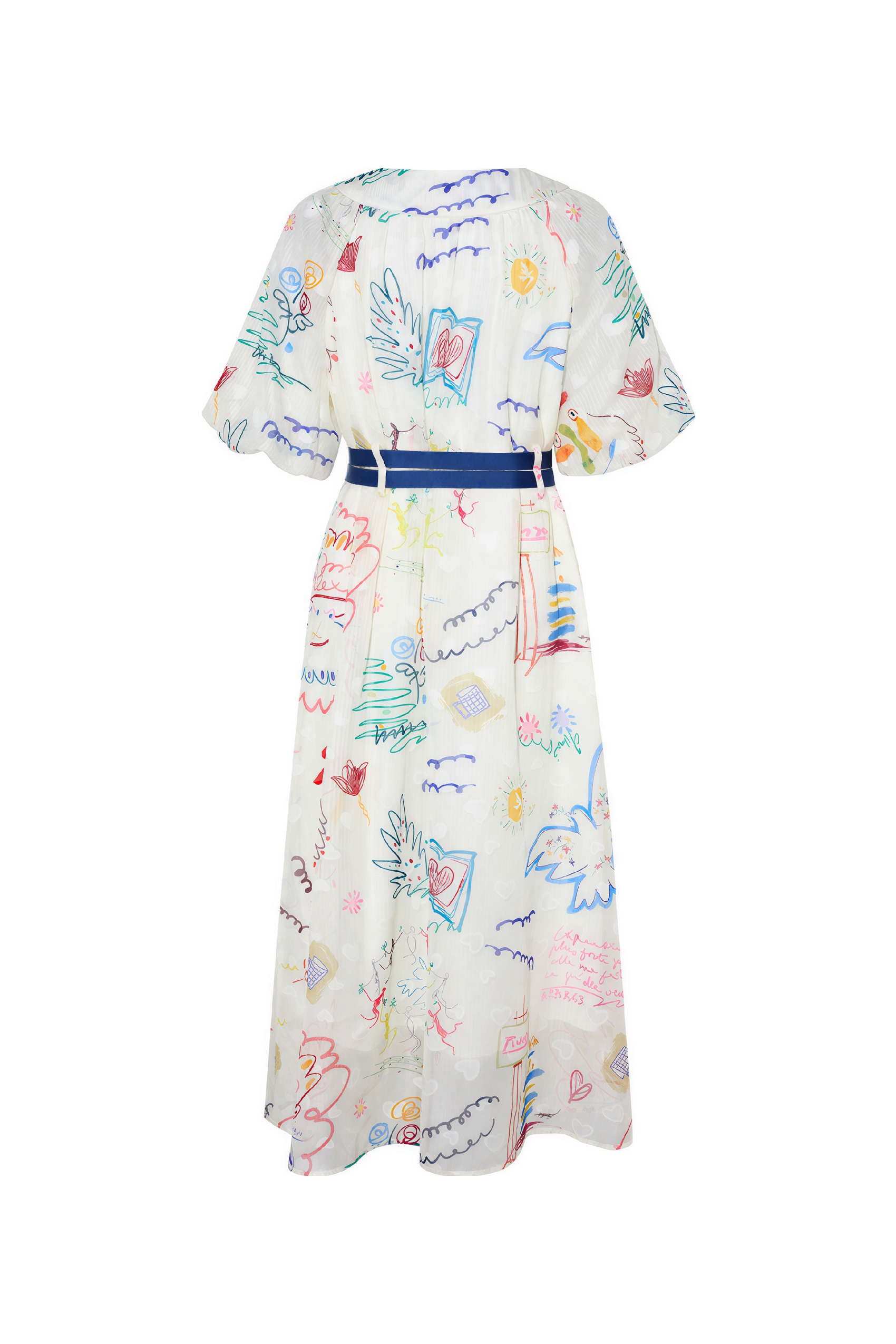 Waist-Defining Short-Sleeve Slimming Dress