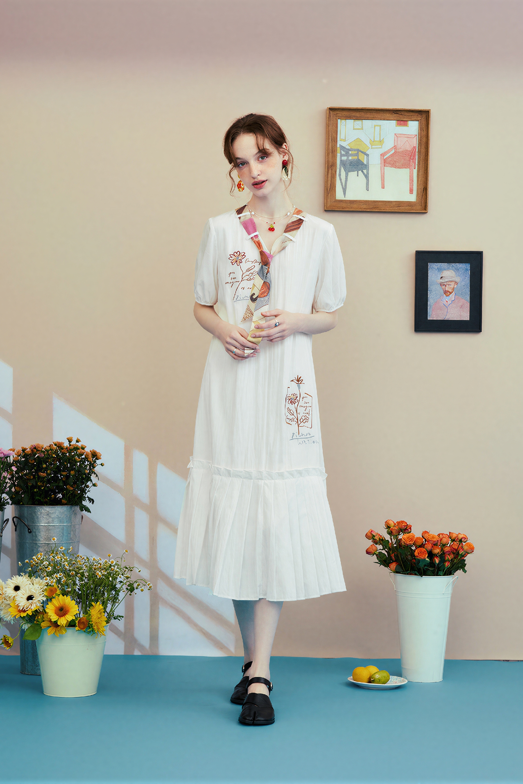 White Minimal Elegant Dress