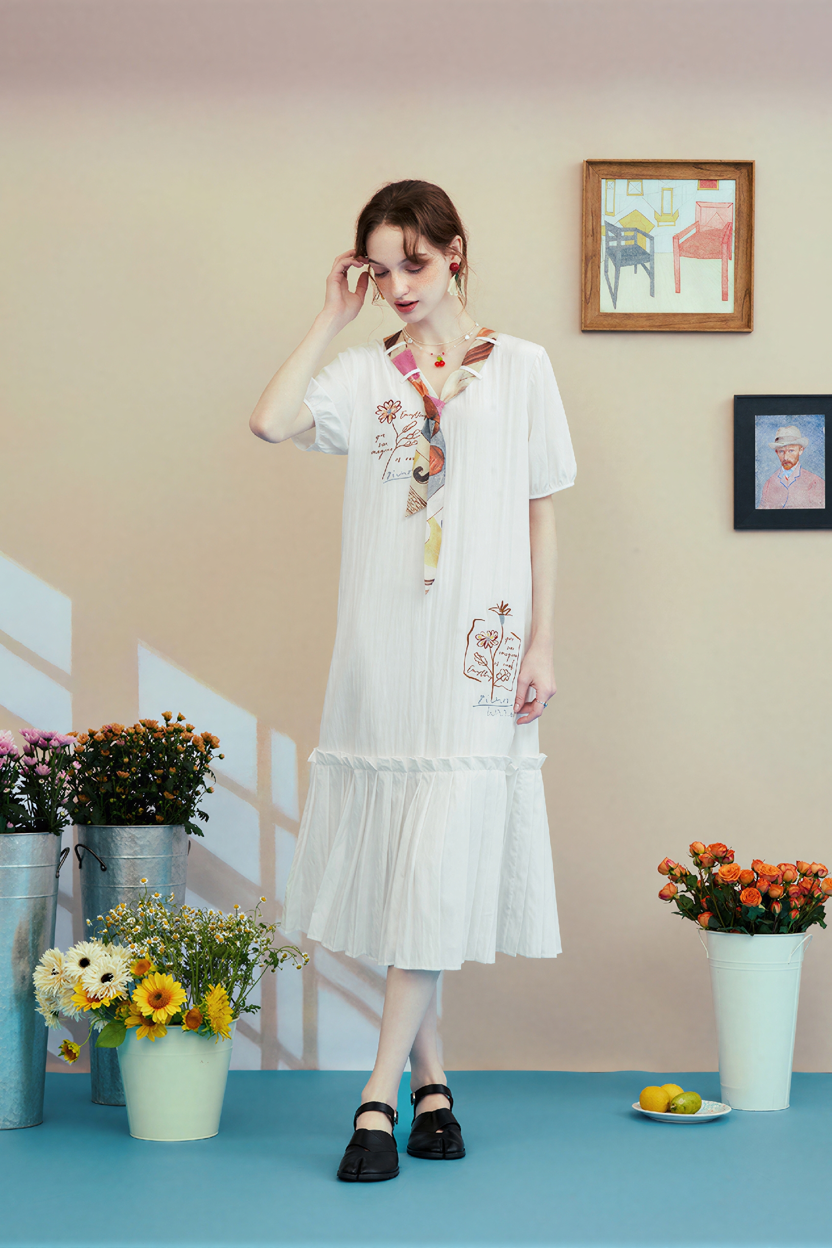 White Minimal Elegant Dress