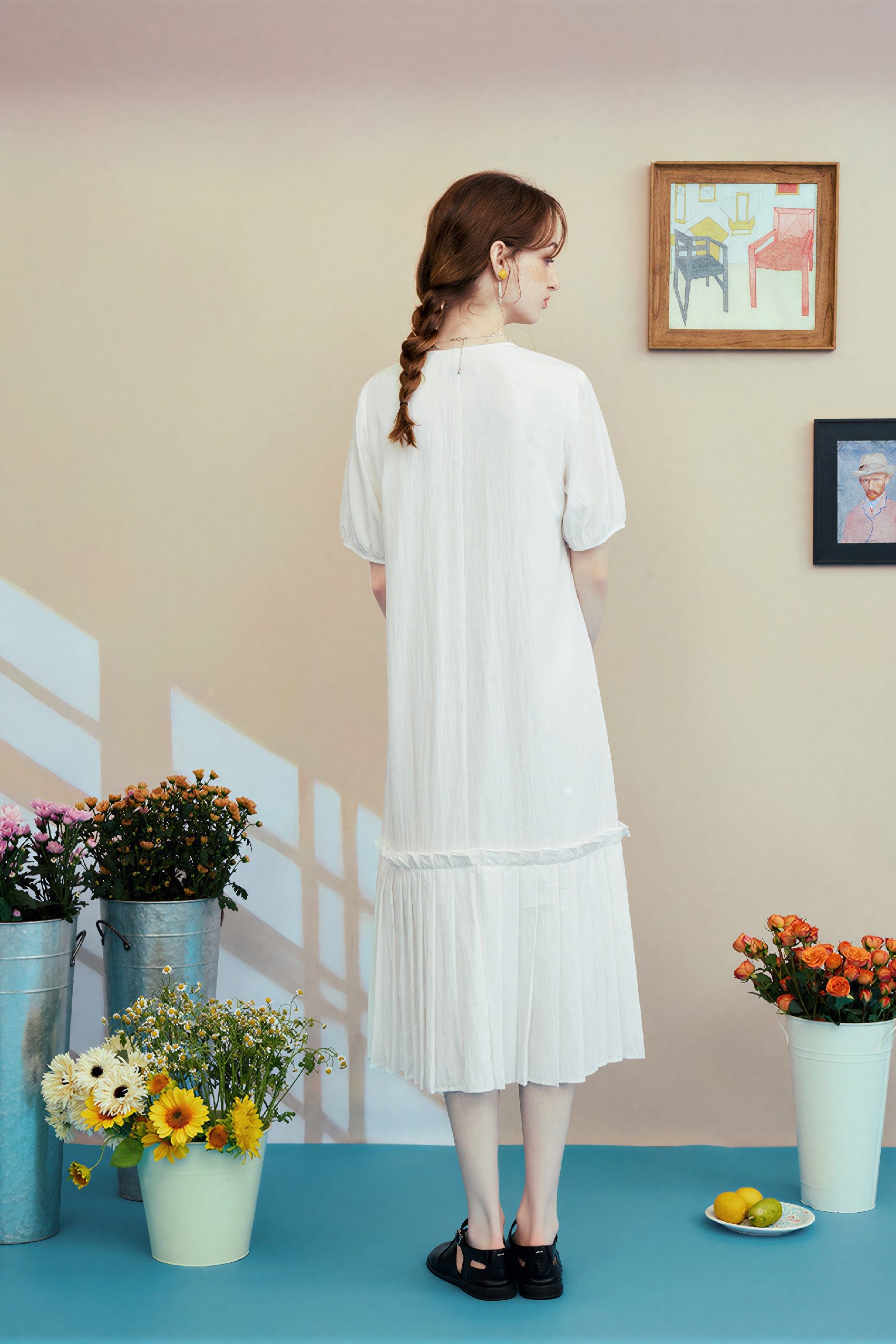 White Minimal Elegant Dress