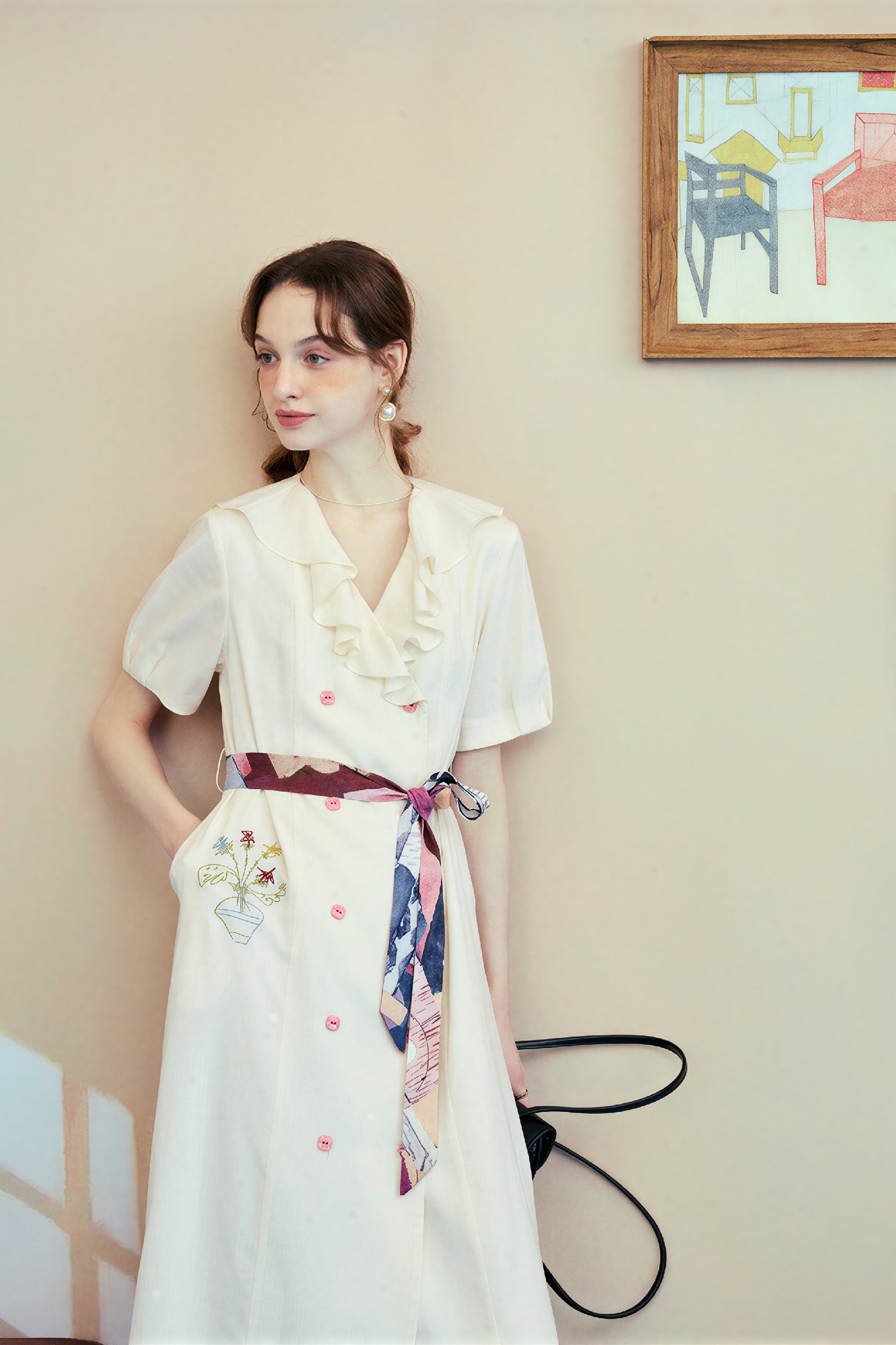 French A-Line Convertible Shirt Dress | LYONSENS Women's Fashion