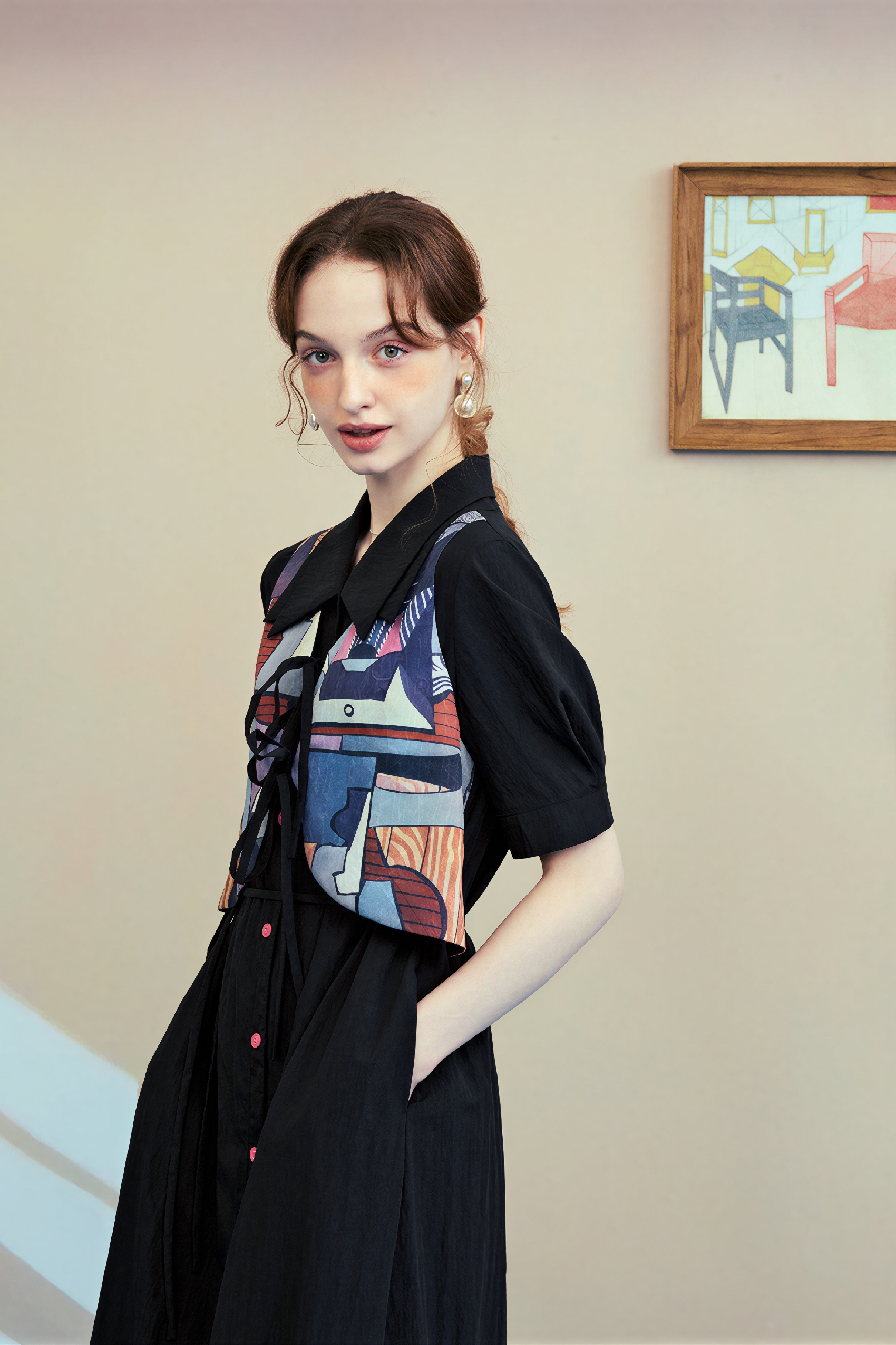 Elegant Short-Sleeve Work Dress